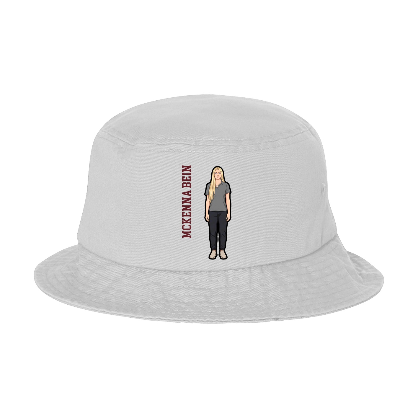 Bucket Cap — Name Vertical in White