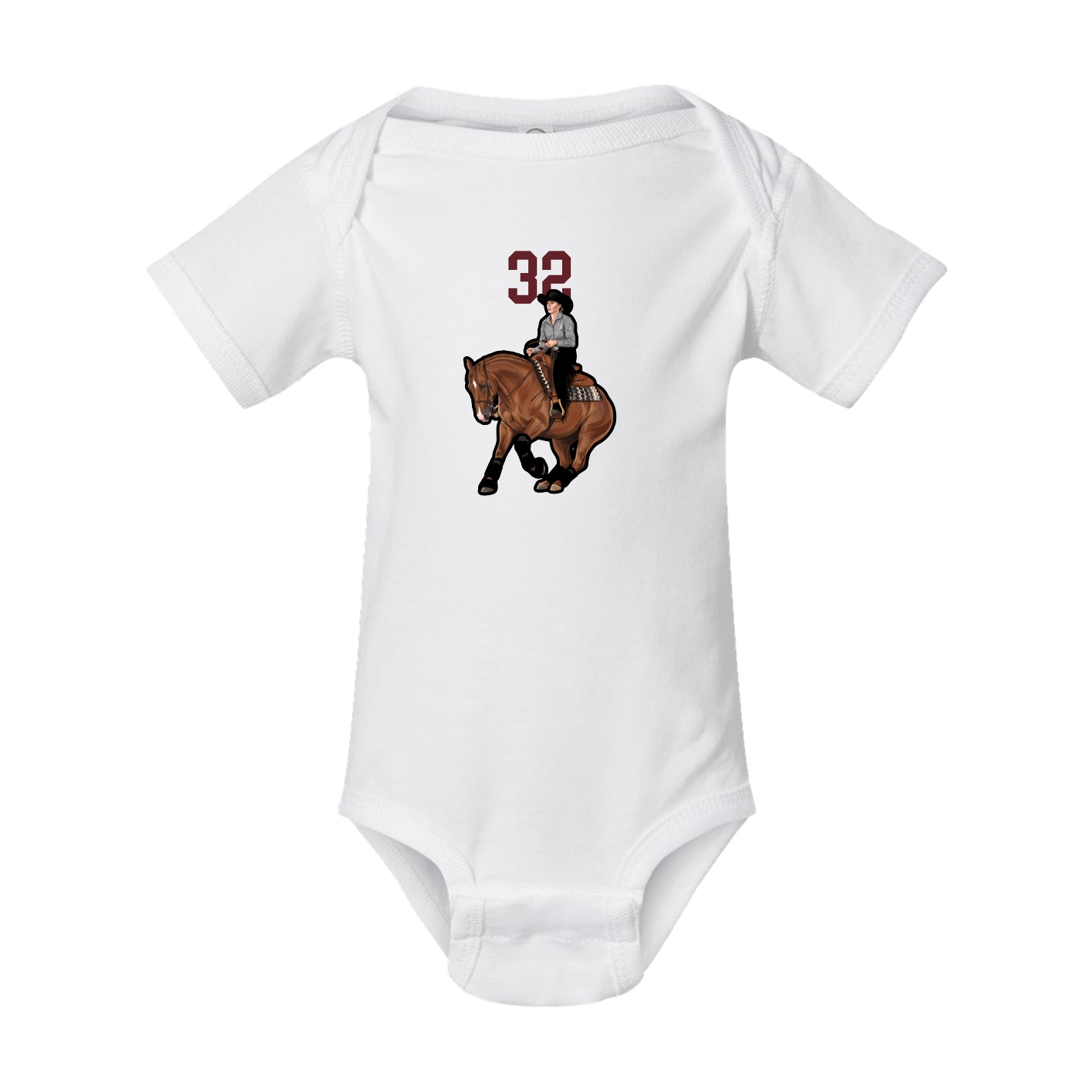Baby Onesie — Number Top in White