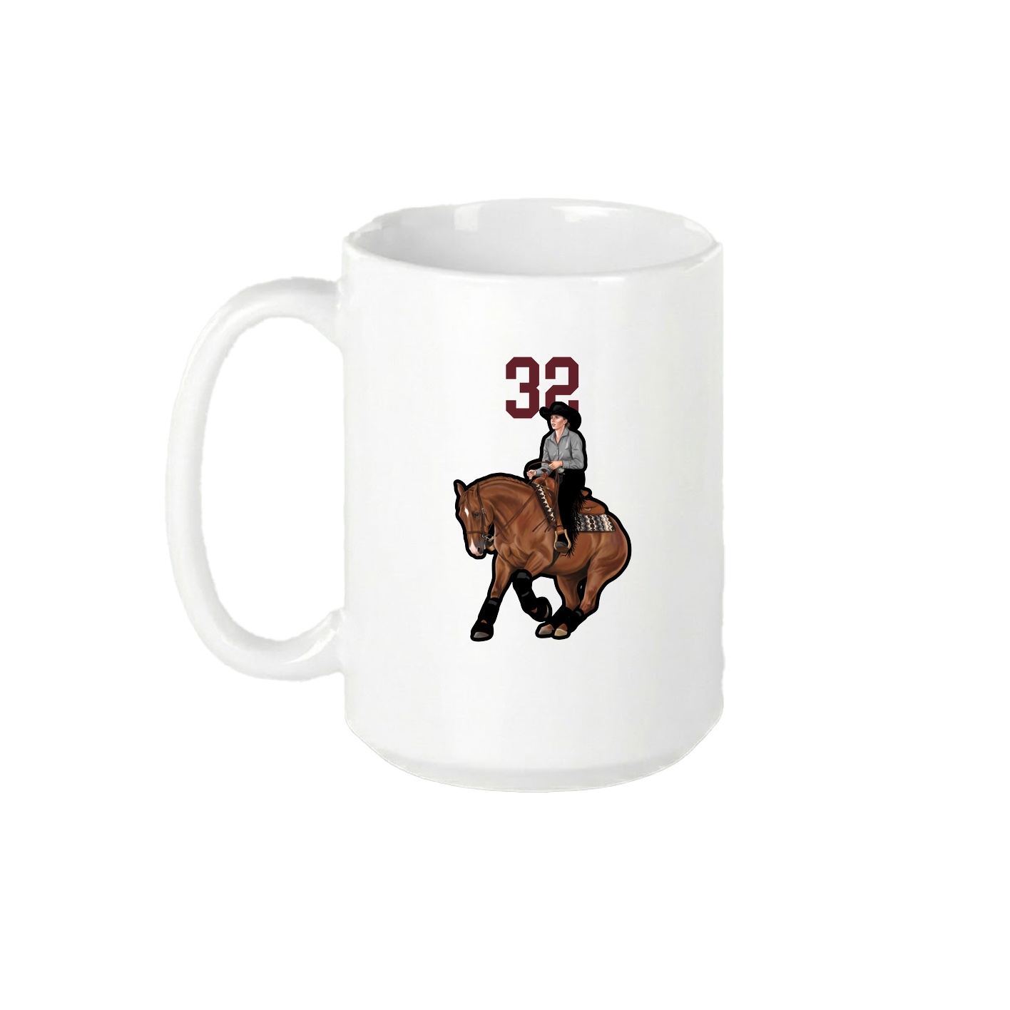 15oz Coffee Mug — Number Top in White