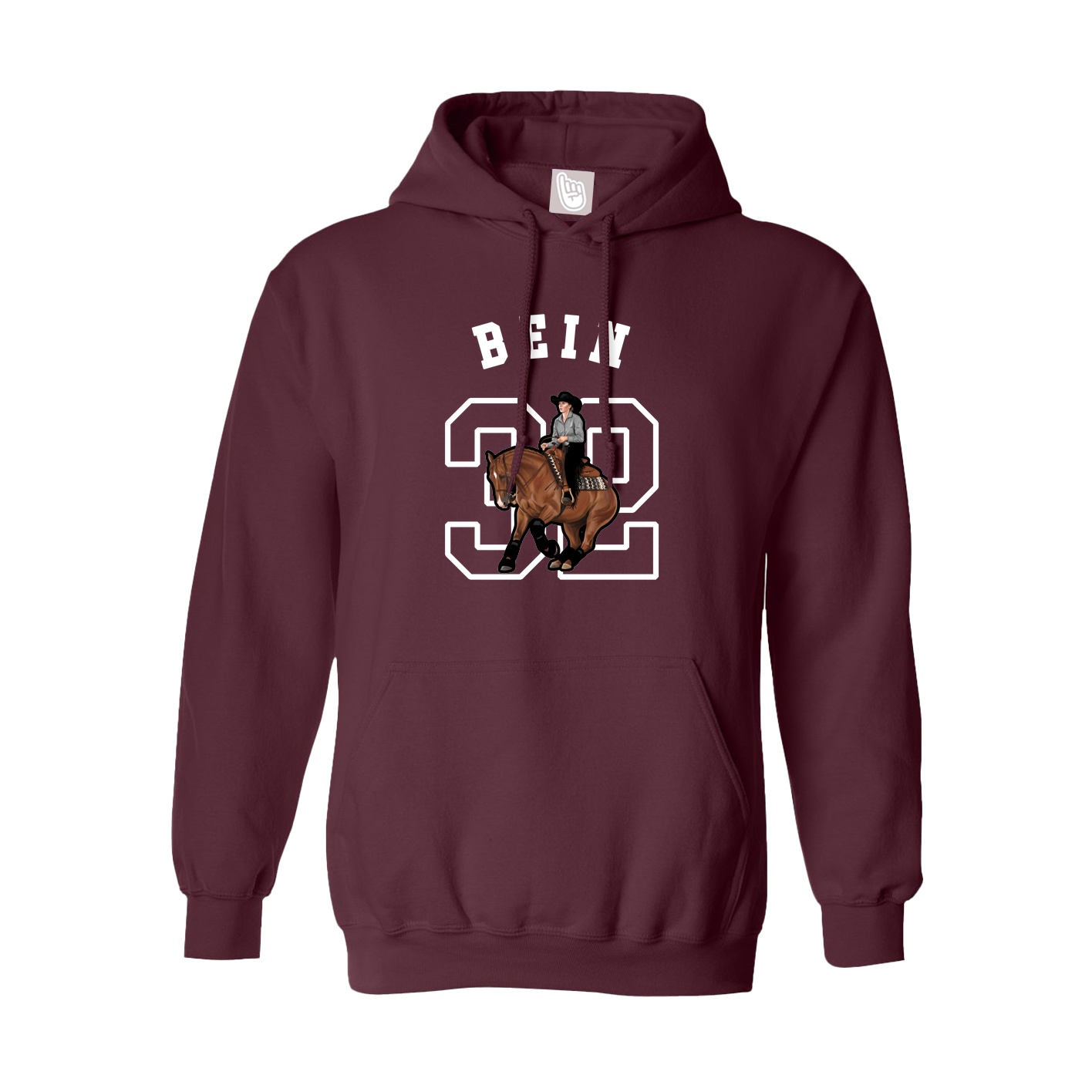 Youth Hoodie — Shirsey Arch in Maroon