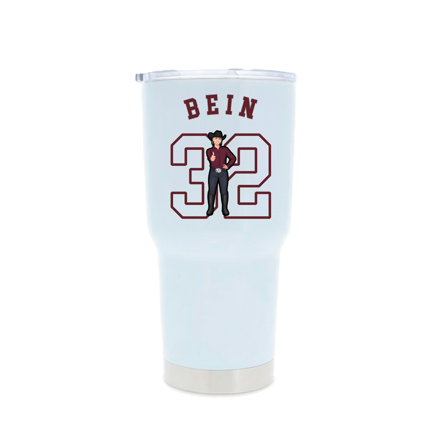 30oz Stainless Steel Tumbler — Shirsey Arch in White