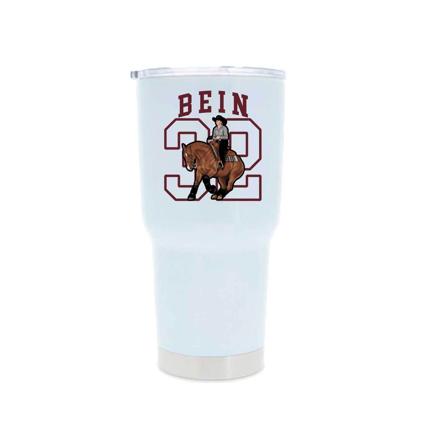 30oz Stainless Steel Tumbler — Shirsey in White