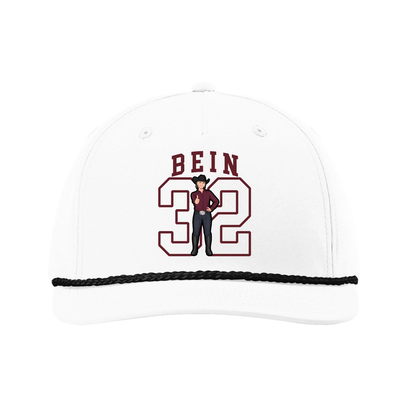 Five-Panel Classic Rope Cap — Shirsey in White