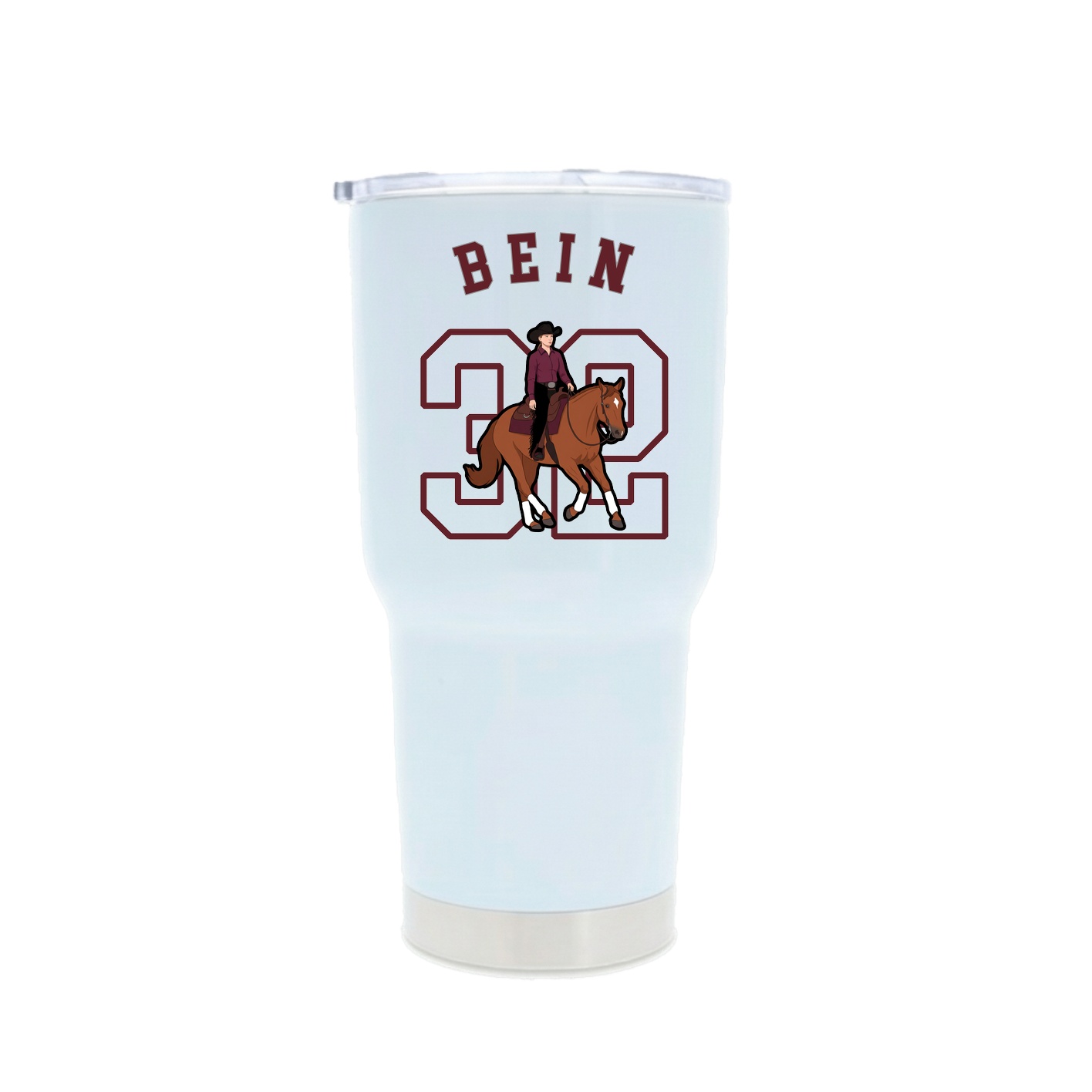 30oz Stainless Steel Tumbler — Shirsey Arch in White
