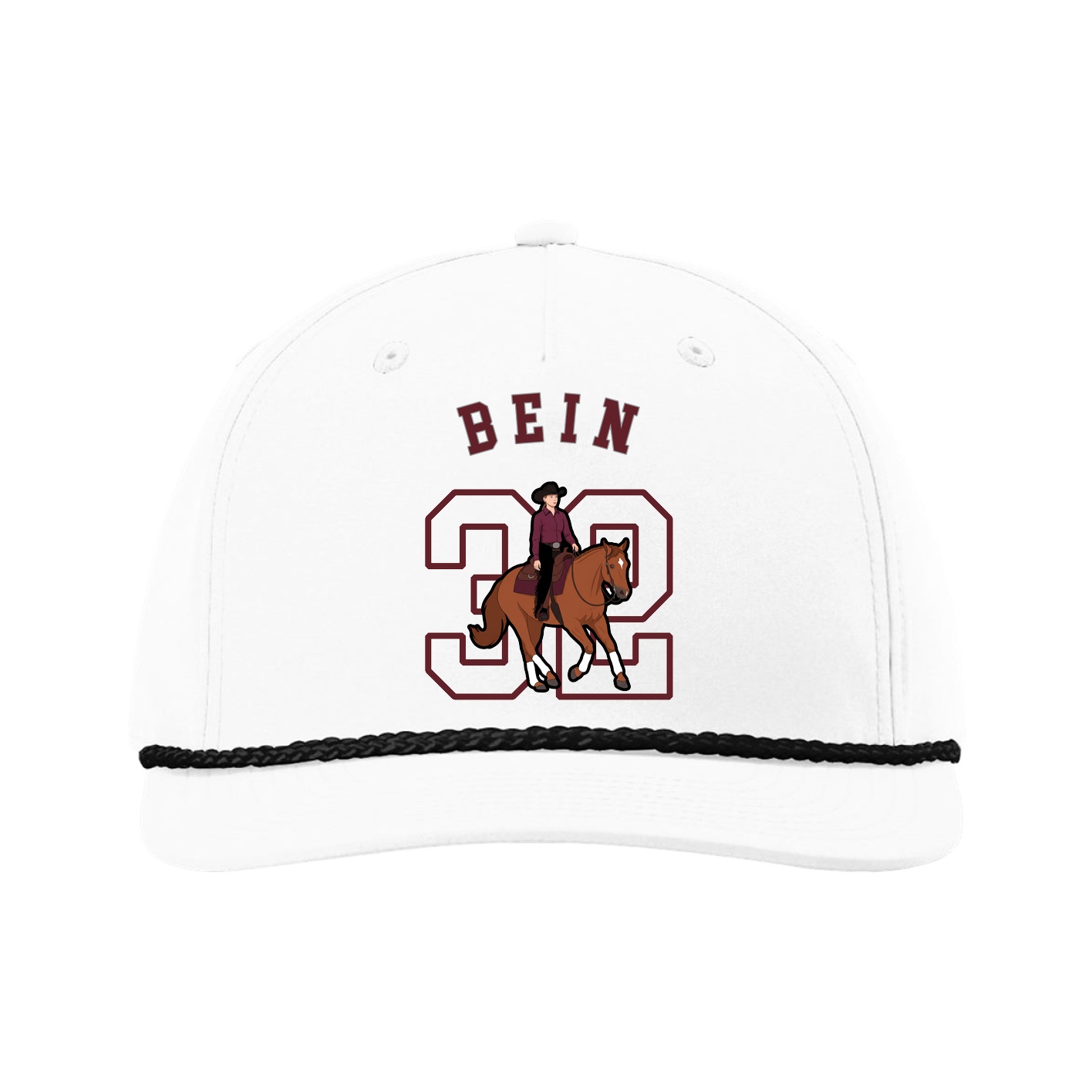 Five-Panel Classic Rope Cap — Shirsey Arch in White