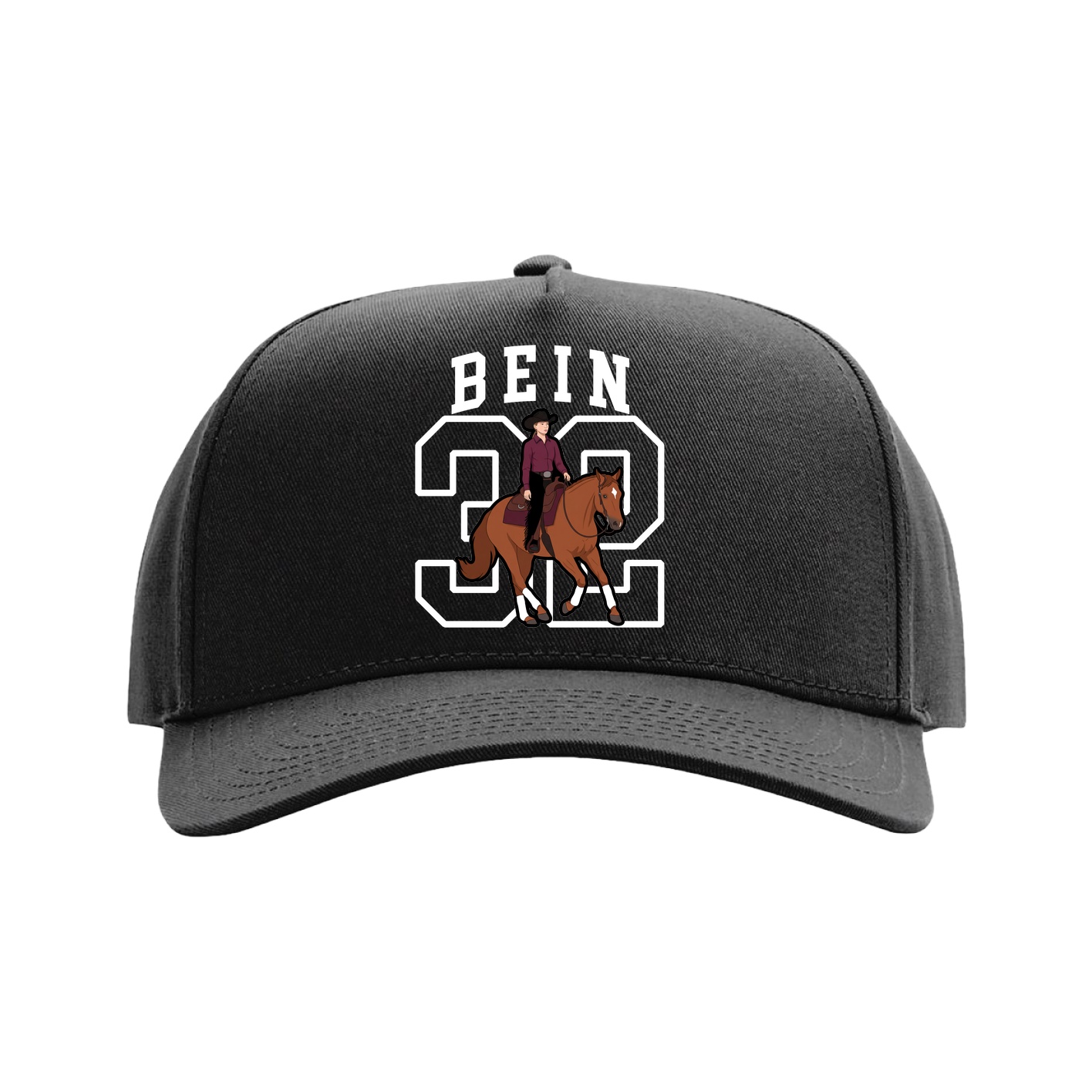 Full Fabric Five-Panel Champ Cap — Shirsey in Black