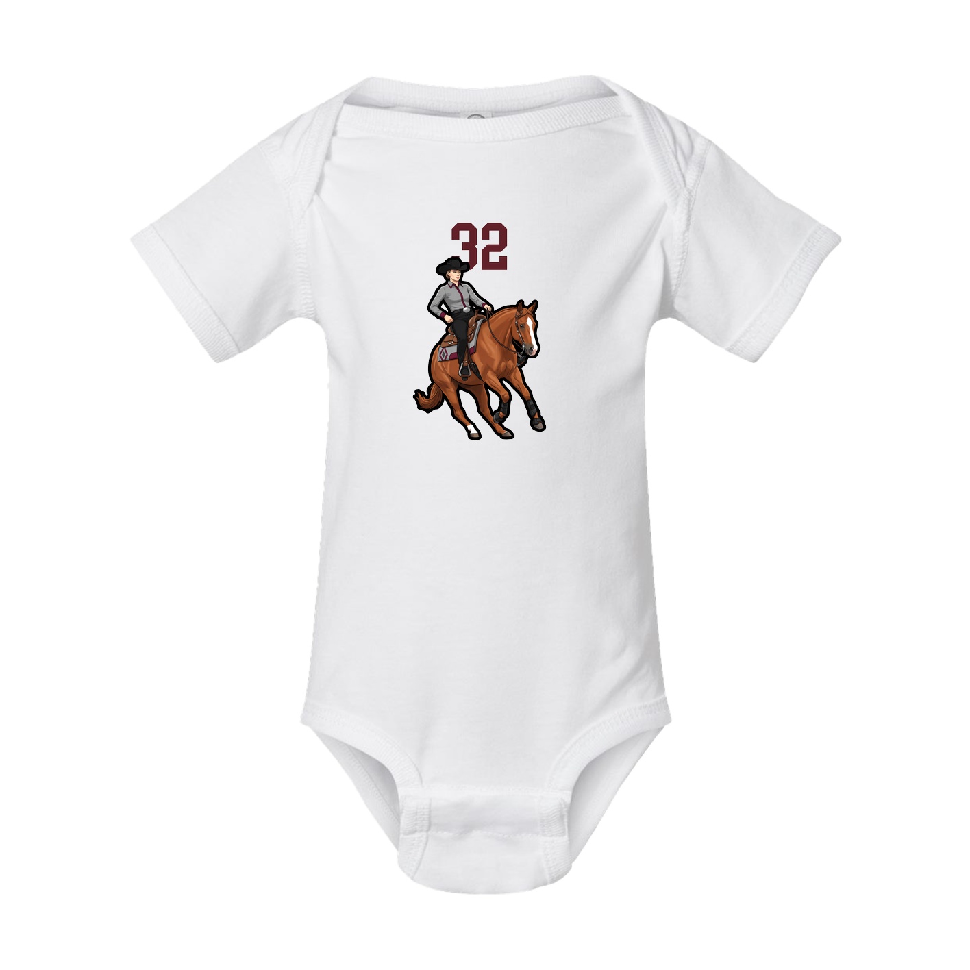 Baby Onesie — Number Top in White