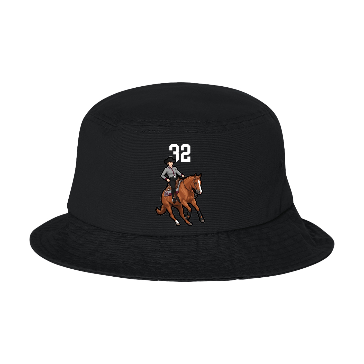 Bucket Cap — Number Top in Black