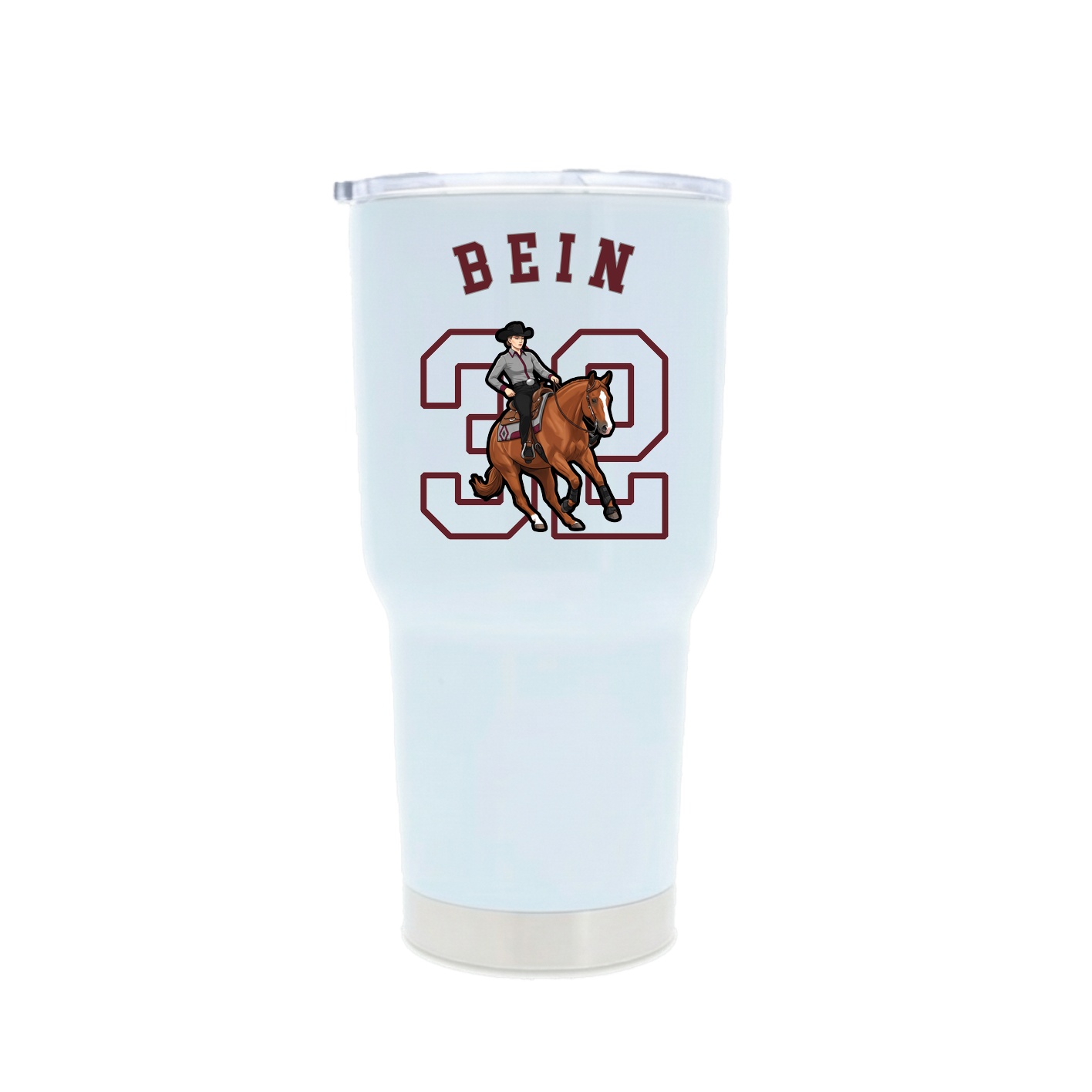 30oz Stainless Steel Tumbler — Shirsey Arch in White