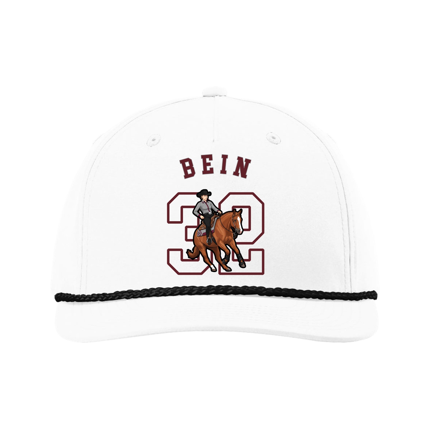 Five-Panel Classic Rope Cap — Shirsey Arch in White