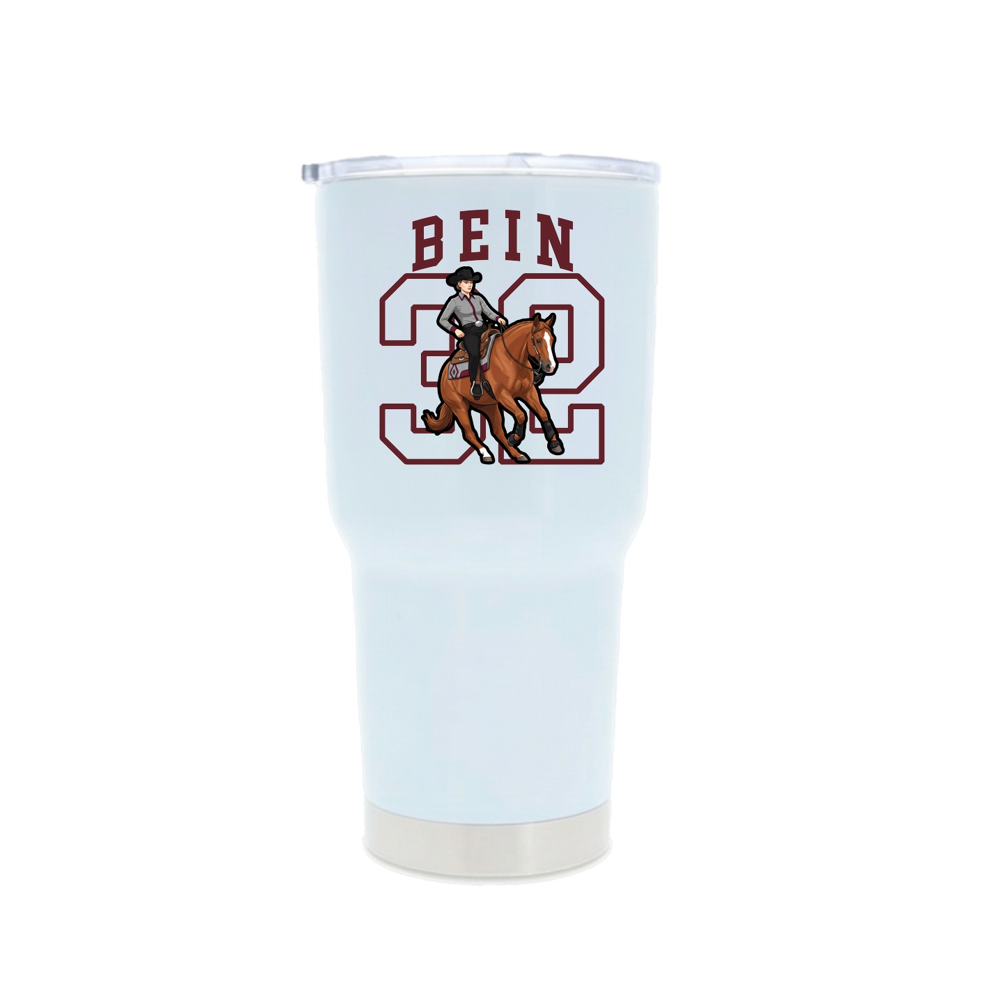 30oz Stainless Steel Tumbler — Shirsey in White
