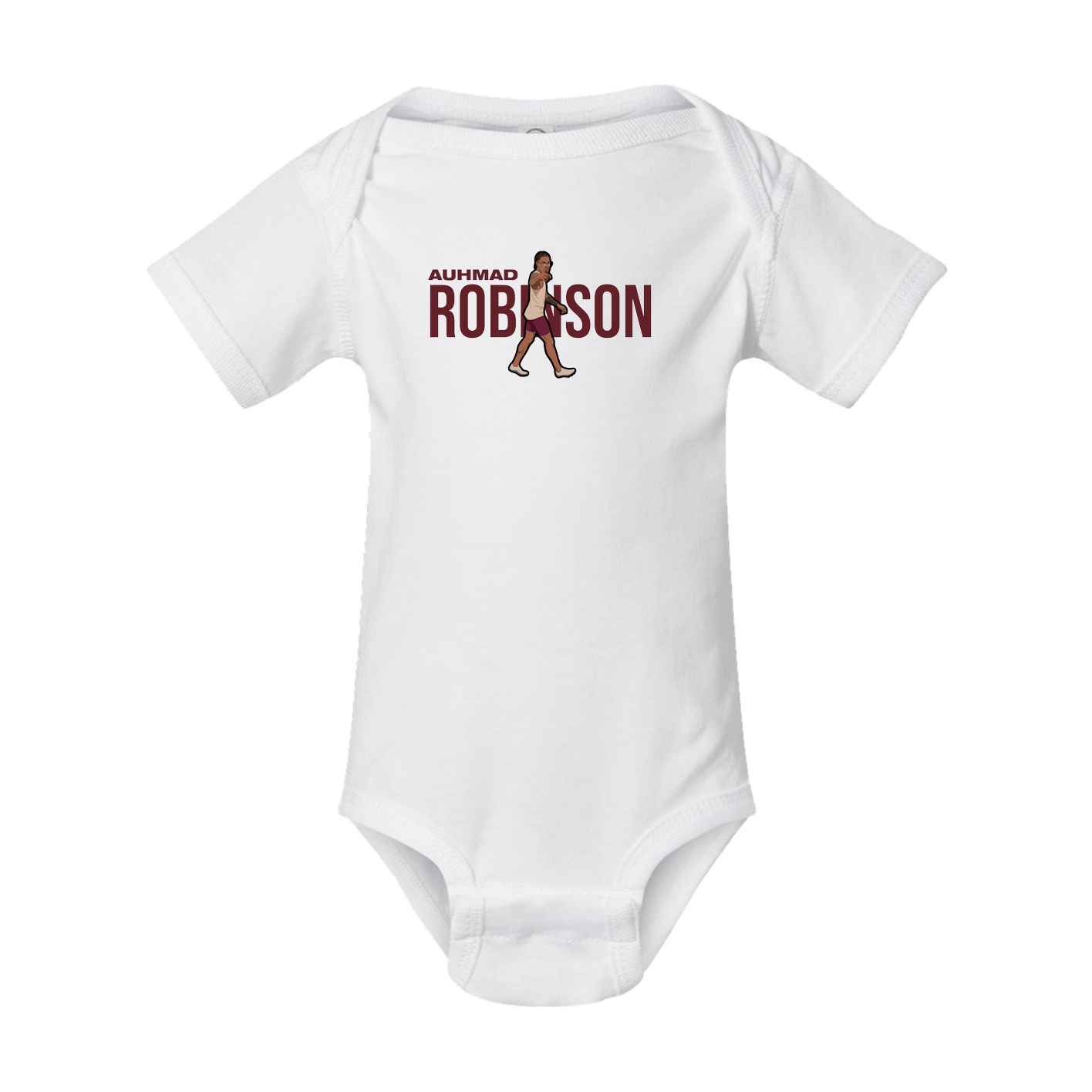 Baby Onesie — Player Name in White
