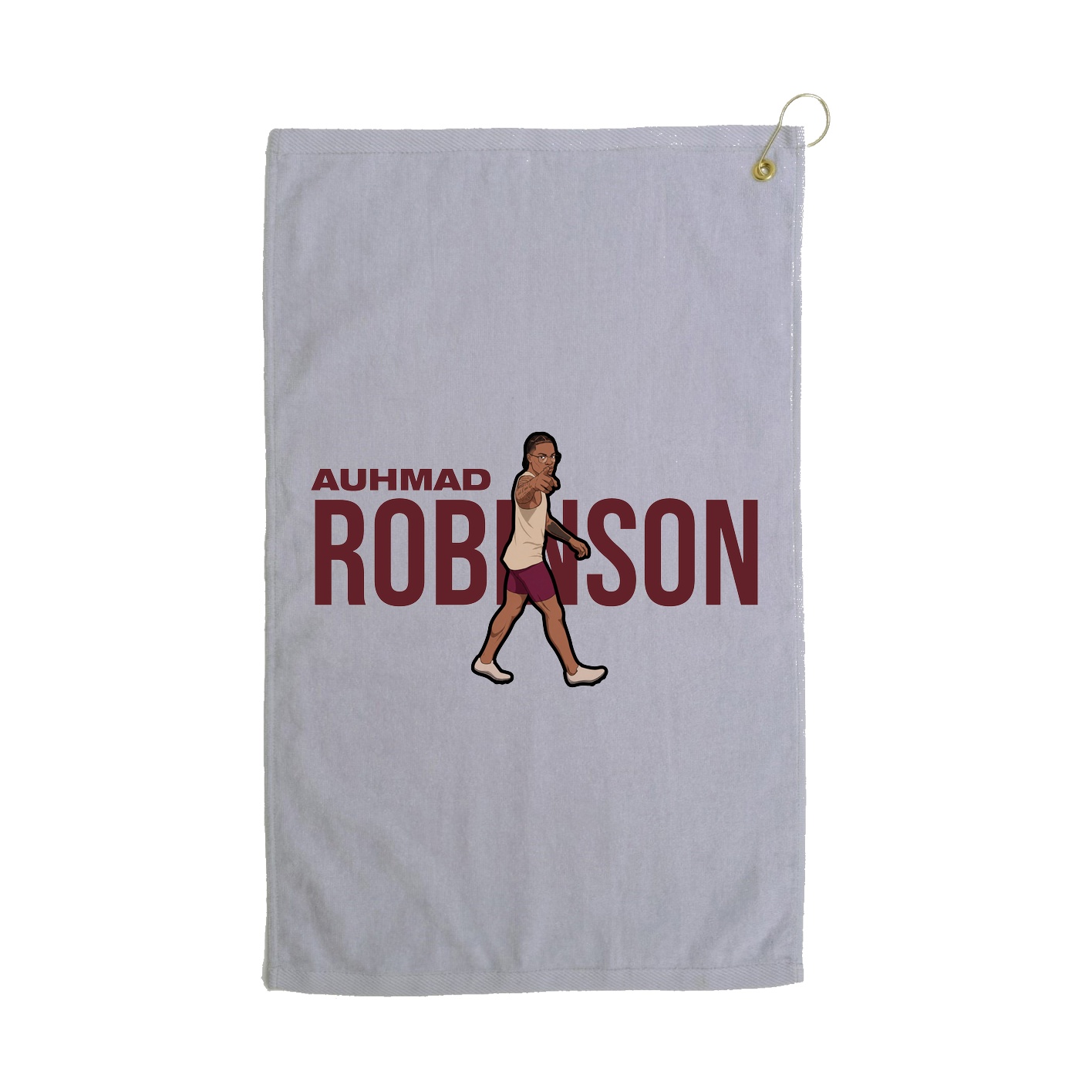Golf Towel — Player Name in Grey