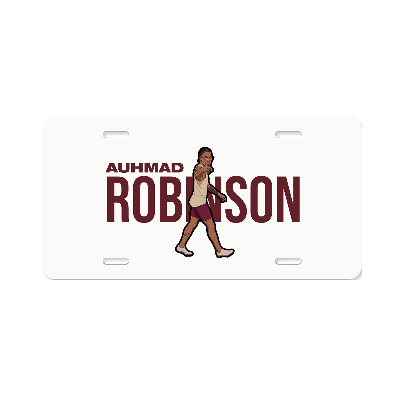 License Plate — Player Name in Classic