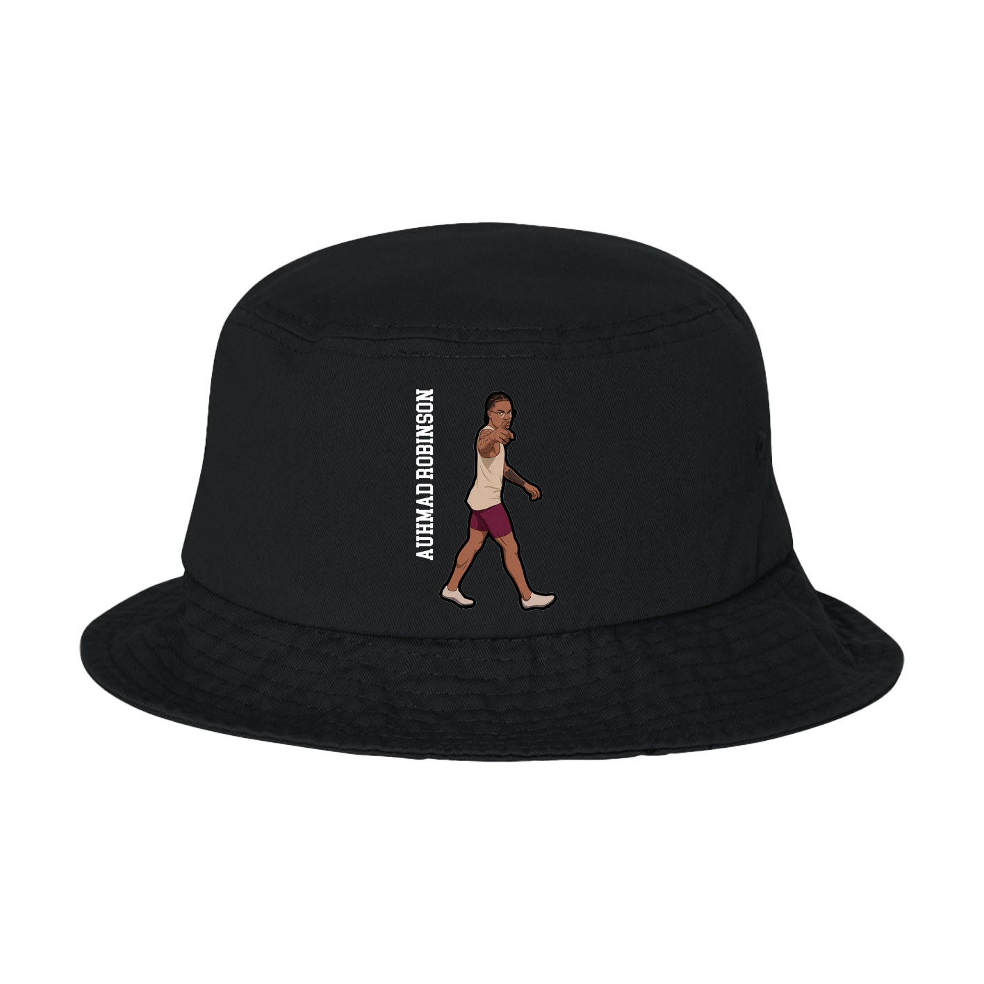 Bucket Cap — Name Vertical in Black
