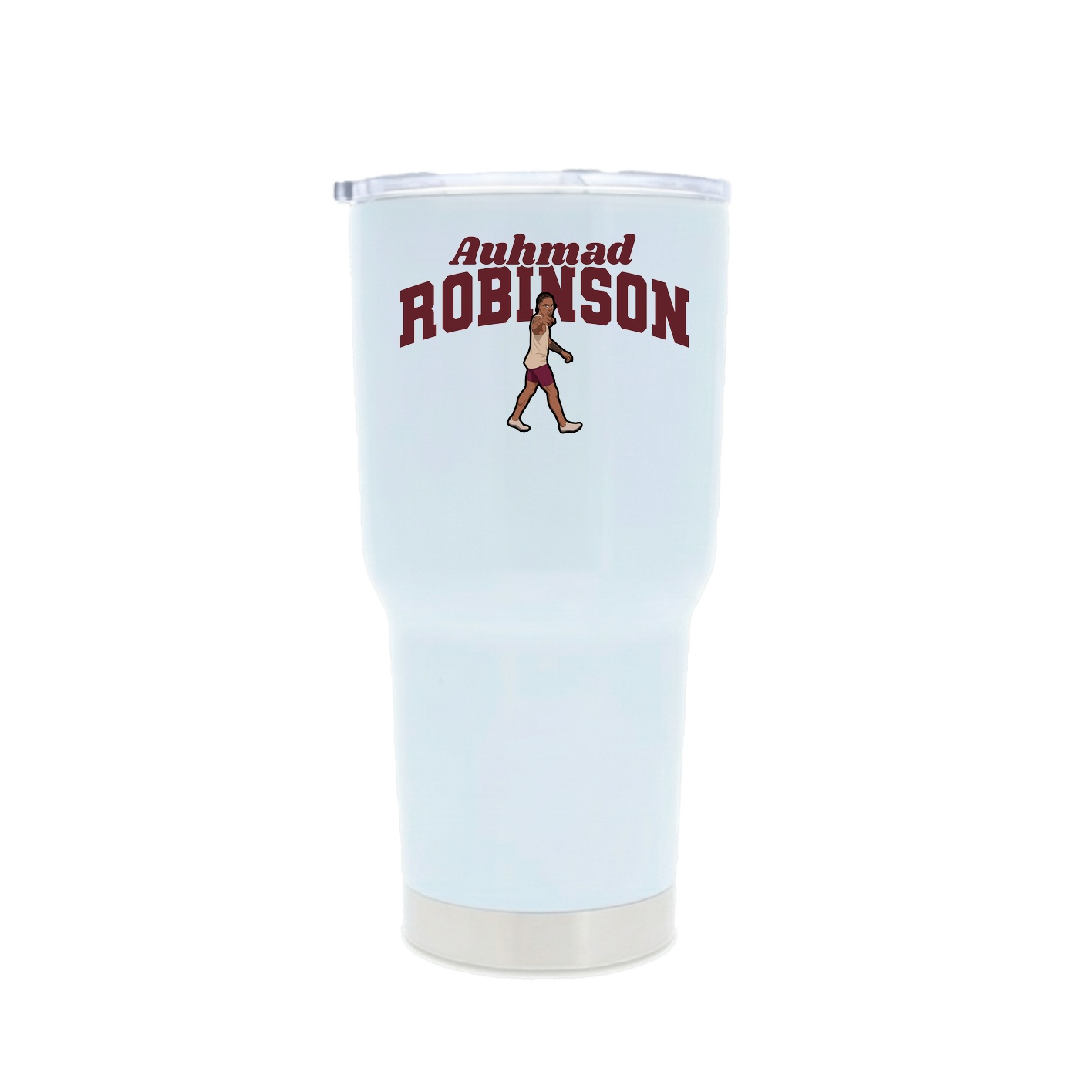 30oz Stainless Steel Tumbler — Signature Arch in White