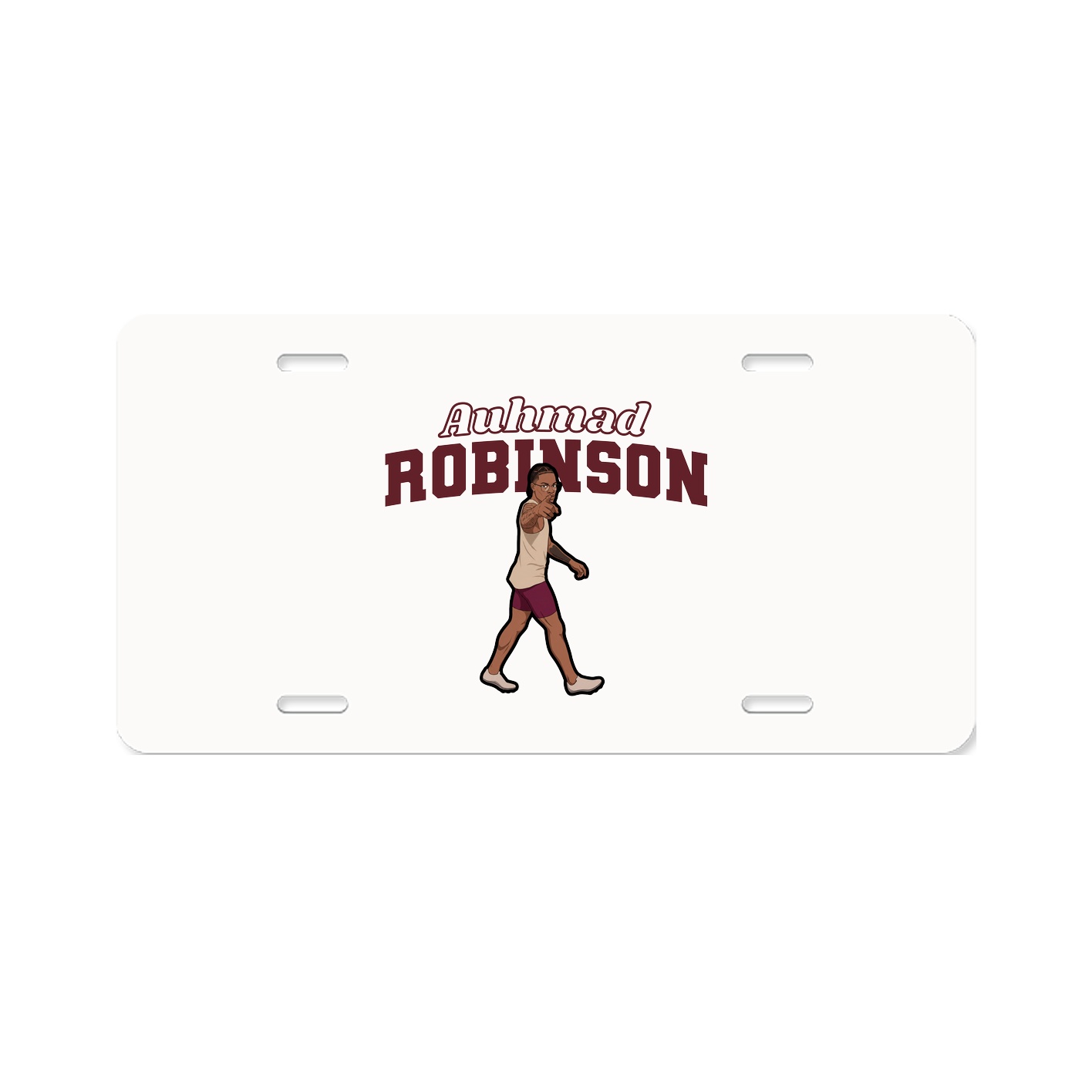 License Plate — Name Arch in Classic