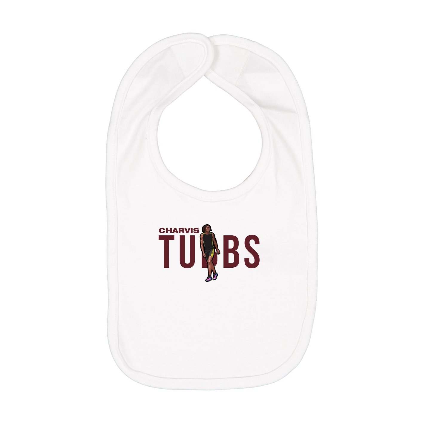 Infant Bib — Player Name in White