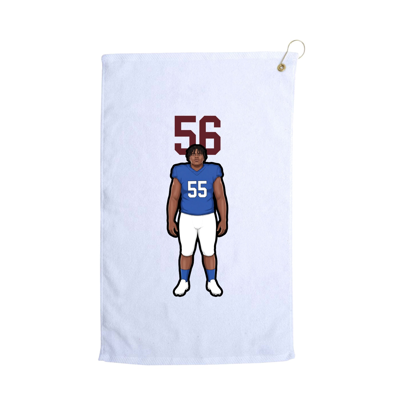 Golf Towel — Number Top in White