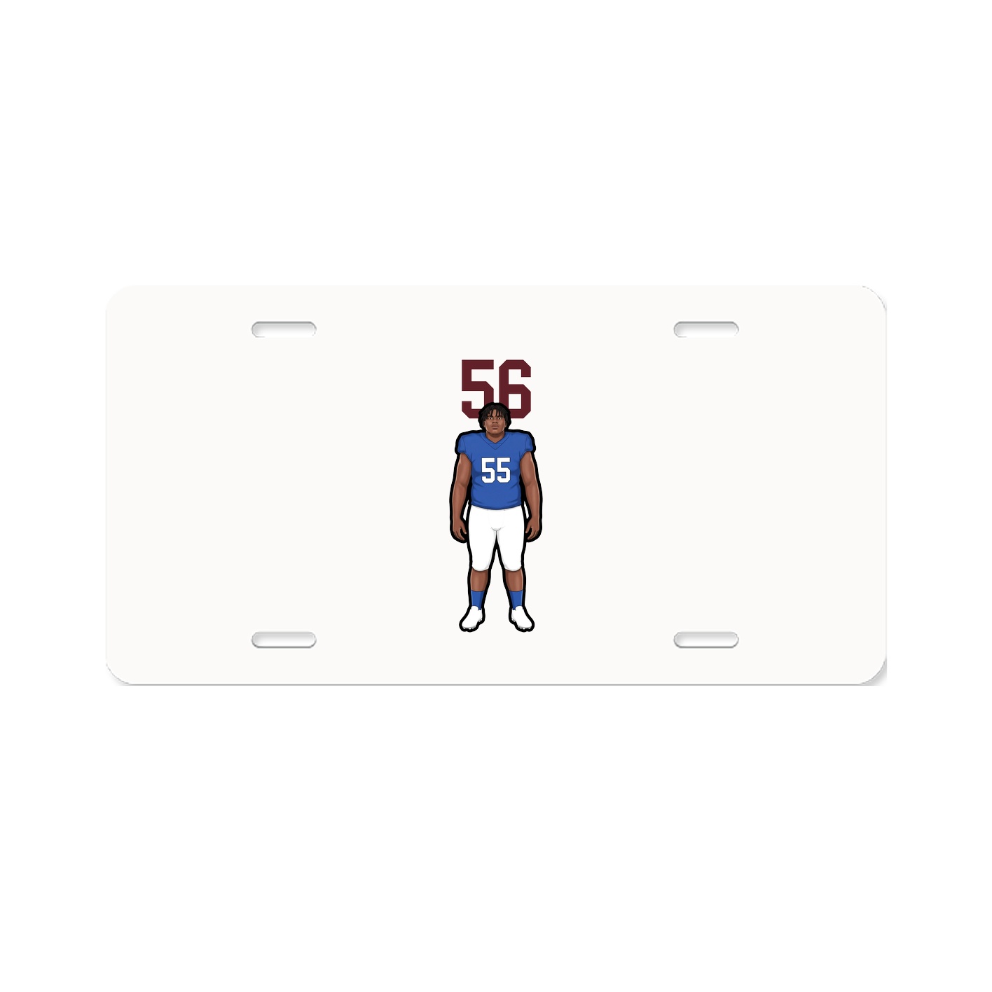 License Plate — Number Top in Classic