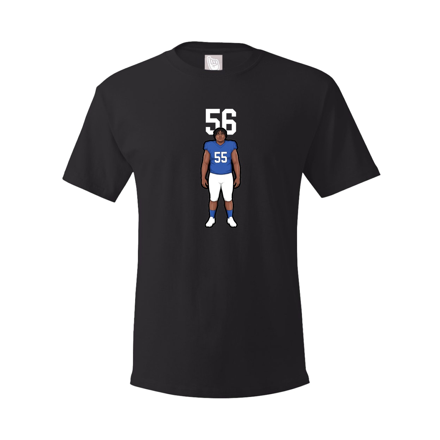 Youth Tee — Number Top in Black