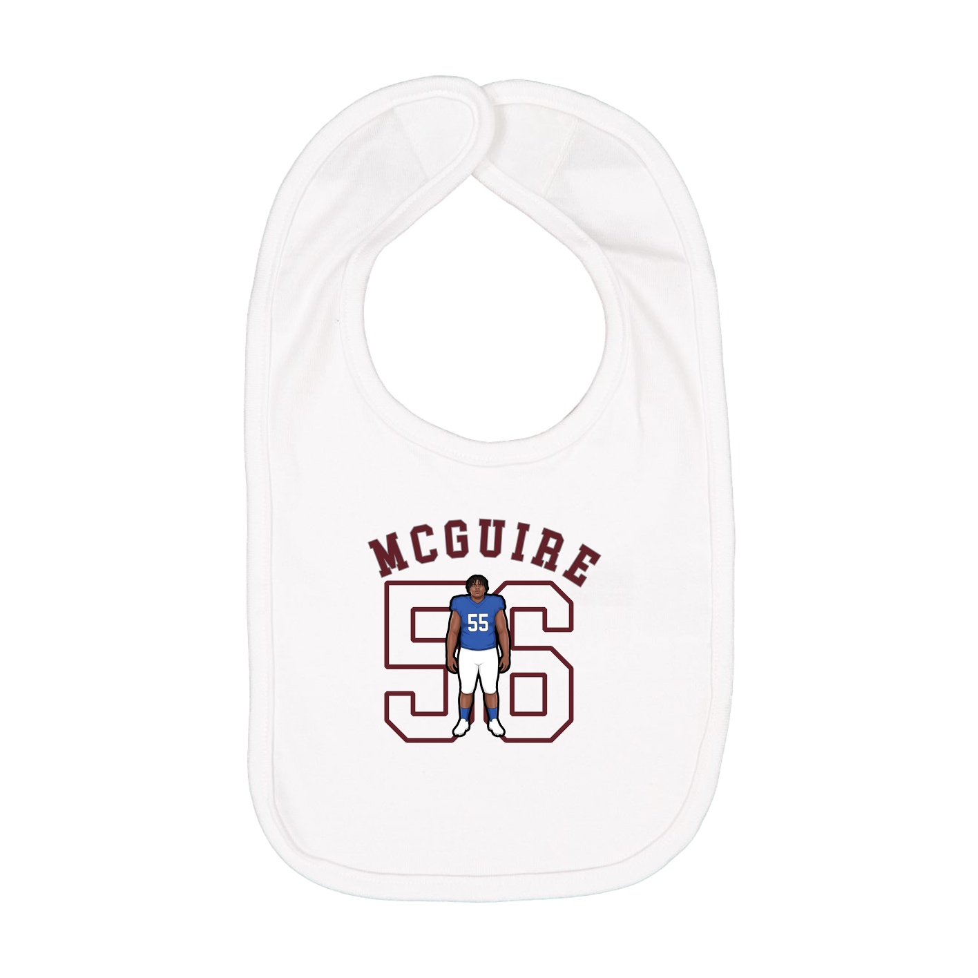 Infant Bib — Shirsey Arch in White