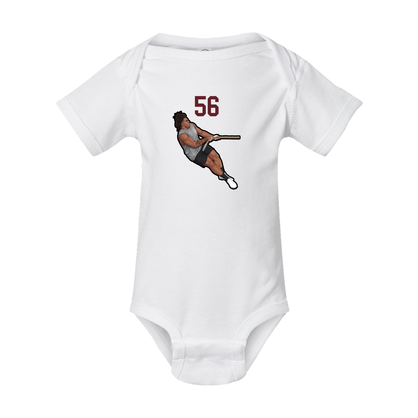 Baby Onesie — Number Top in White