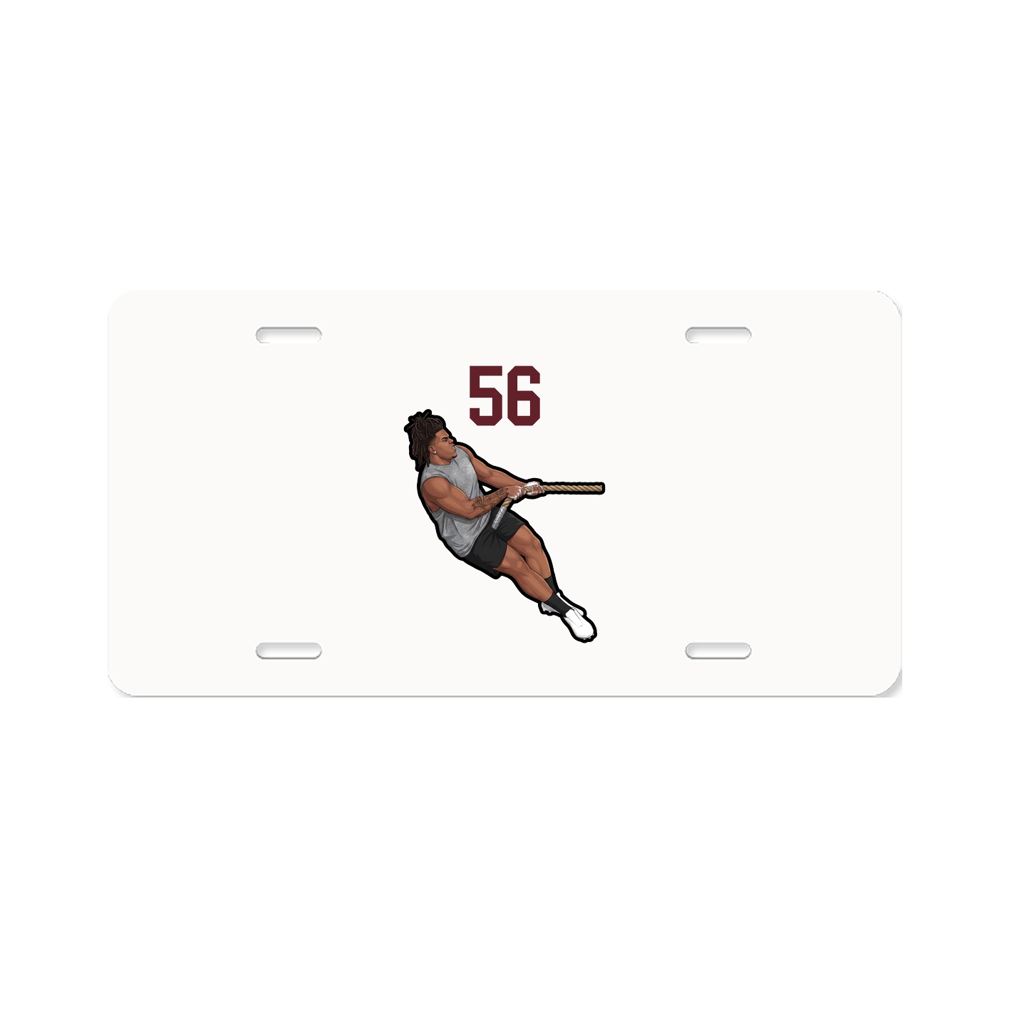 License Plate — Number Top in Classic