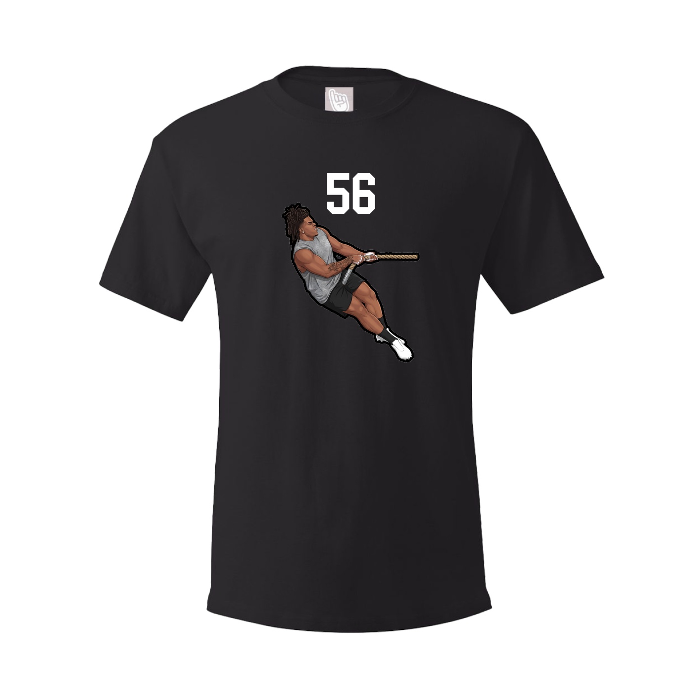 Youth Tee — Number Top in Black