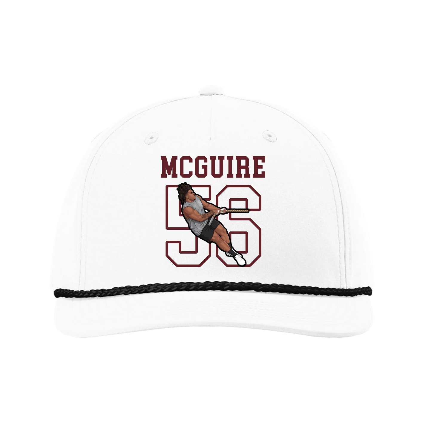 Five-Panel Classic Rope Cap — Shirsey in White