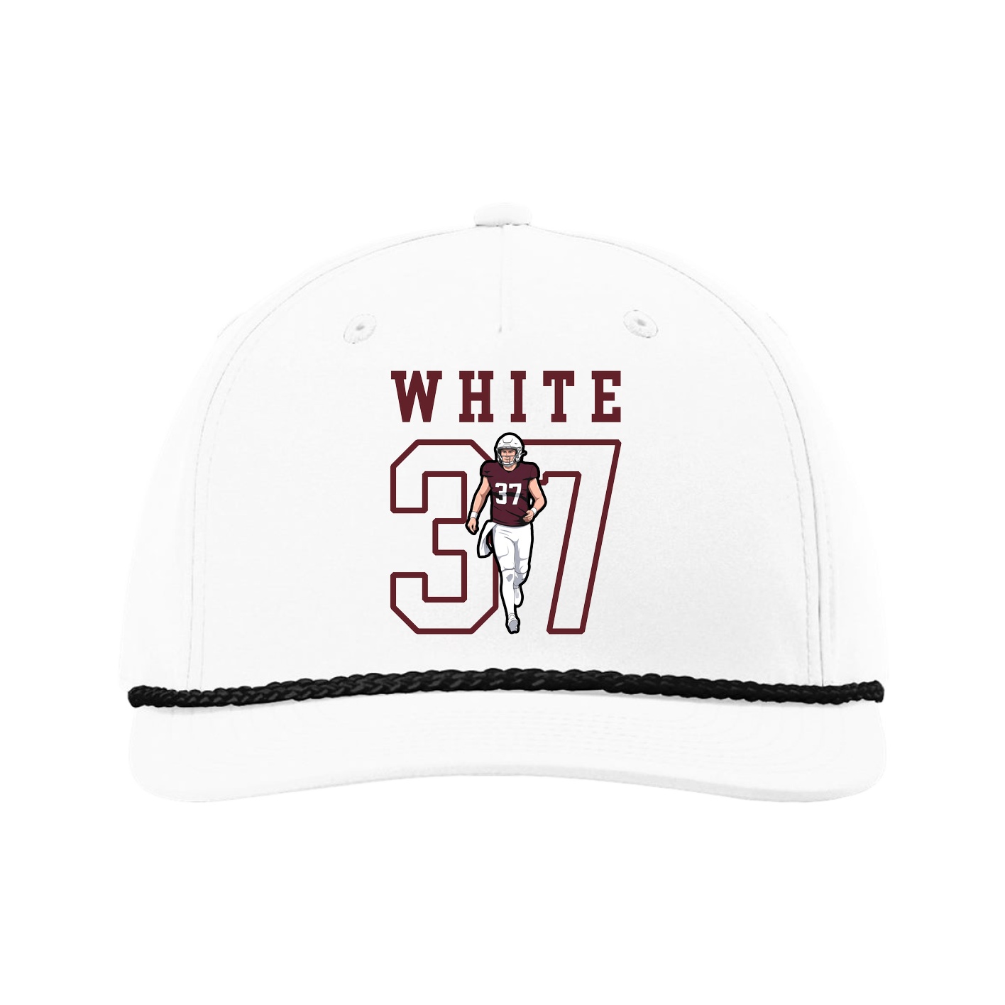 Five-Panel Classic Rope Cap — Shirsey in White