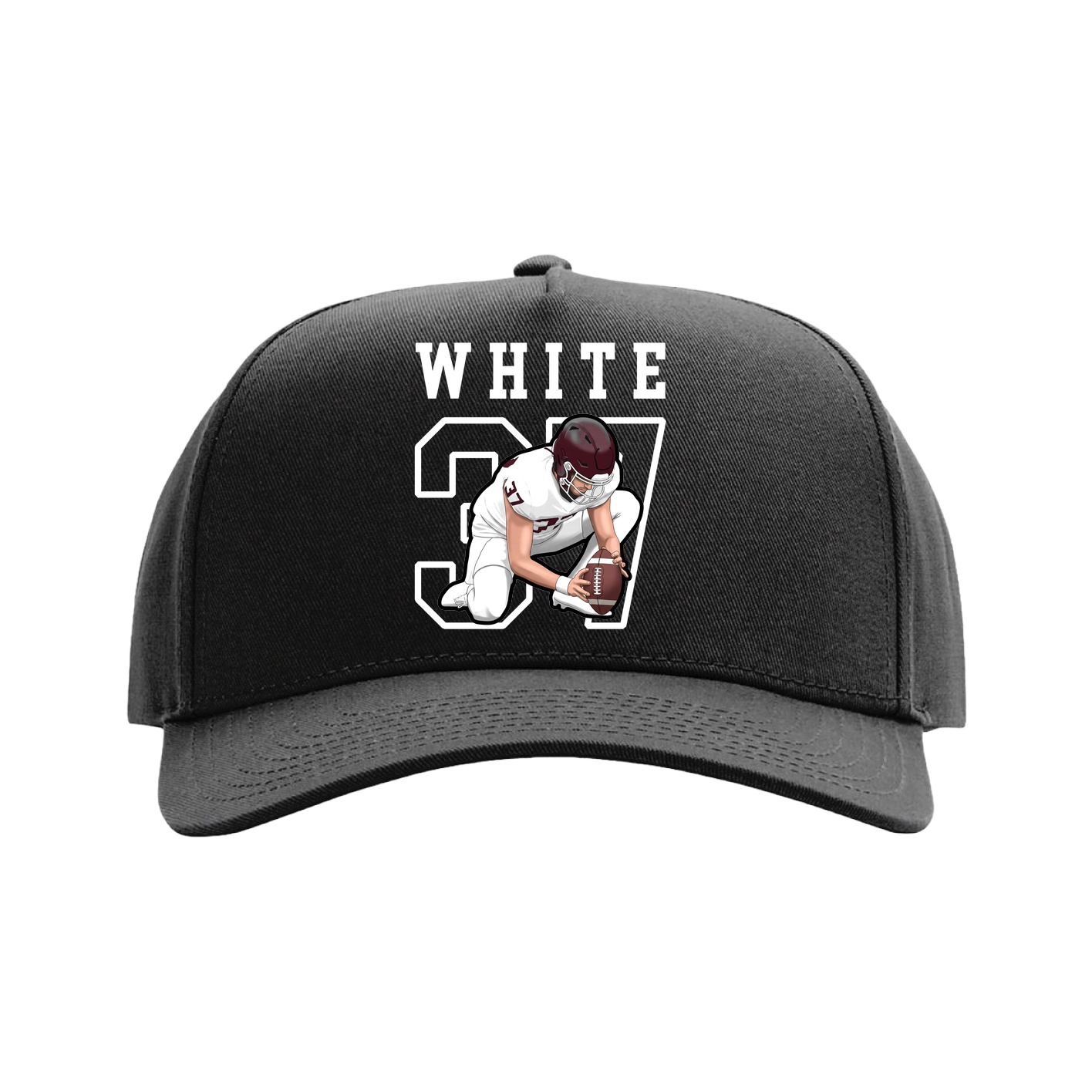 Full Fabric Five-Panel Champ Cap — Shirsey in Black