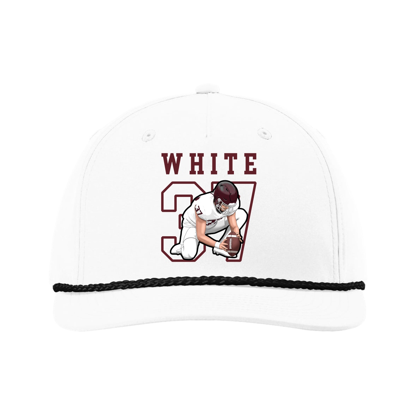 Five-Panel Classic Rope Cap — Shirsey in White