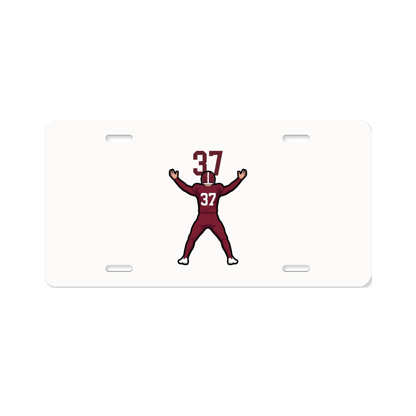 License Plate — Number Top in Classic