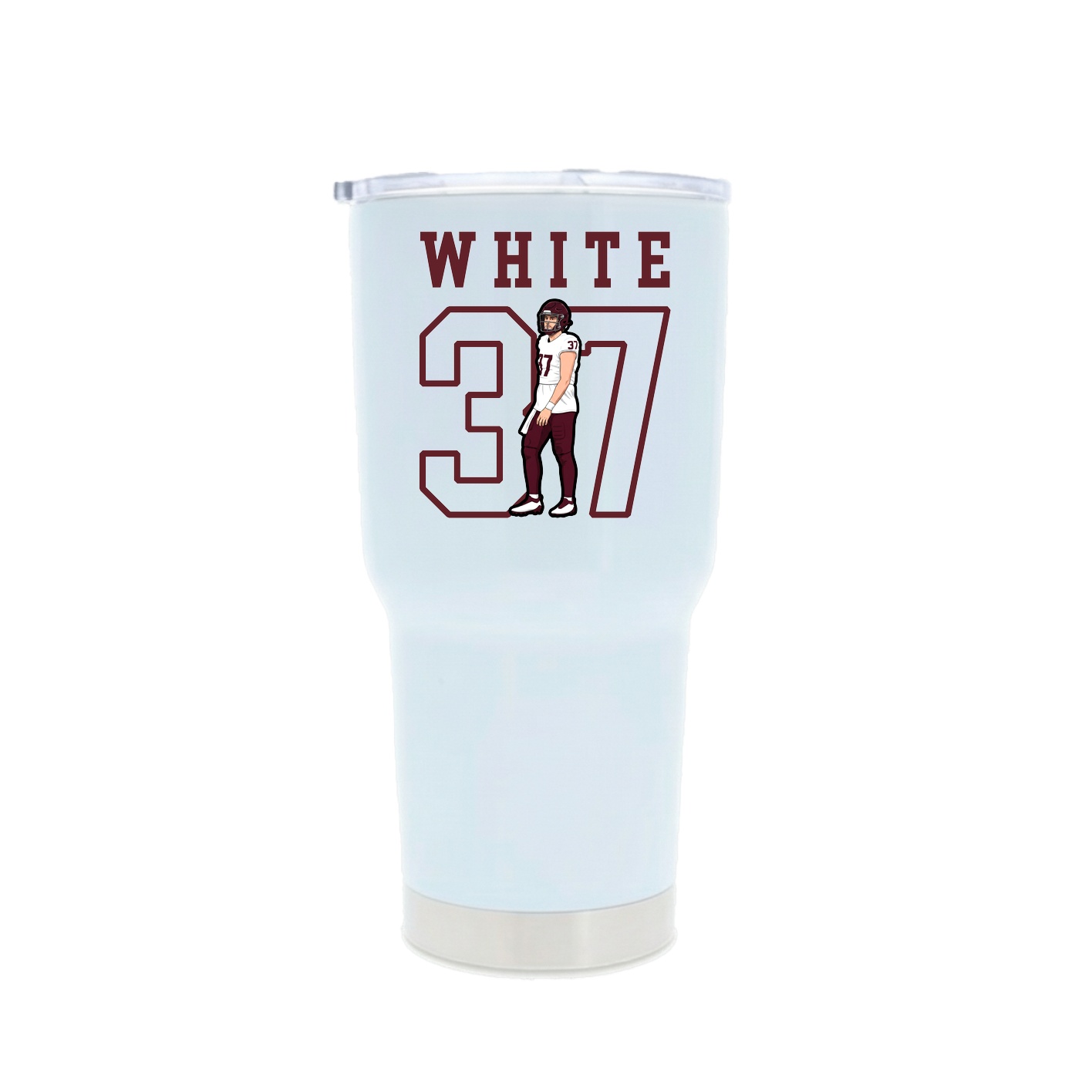 30oz Stainless Steel Tumbler — Shirsey in White