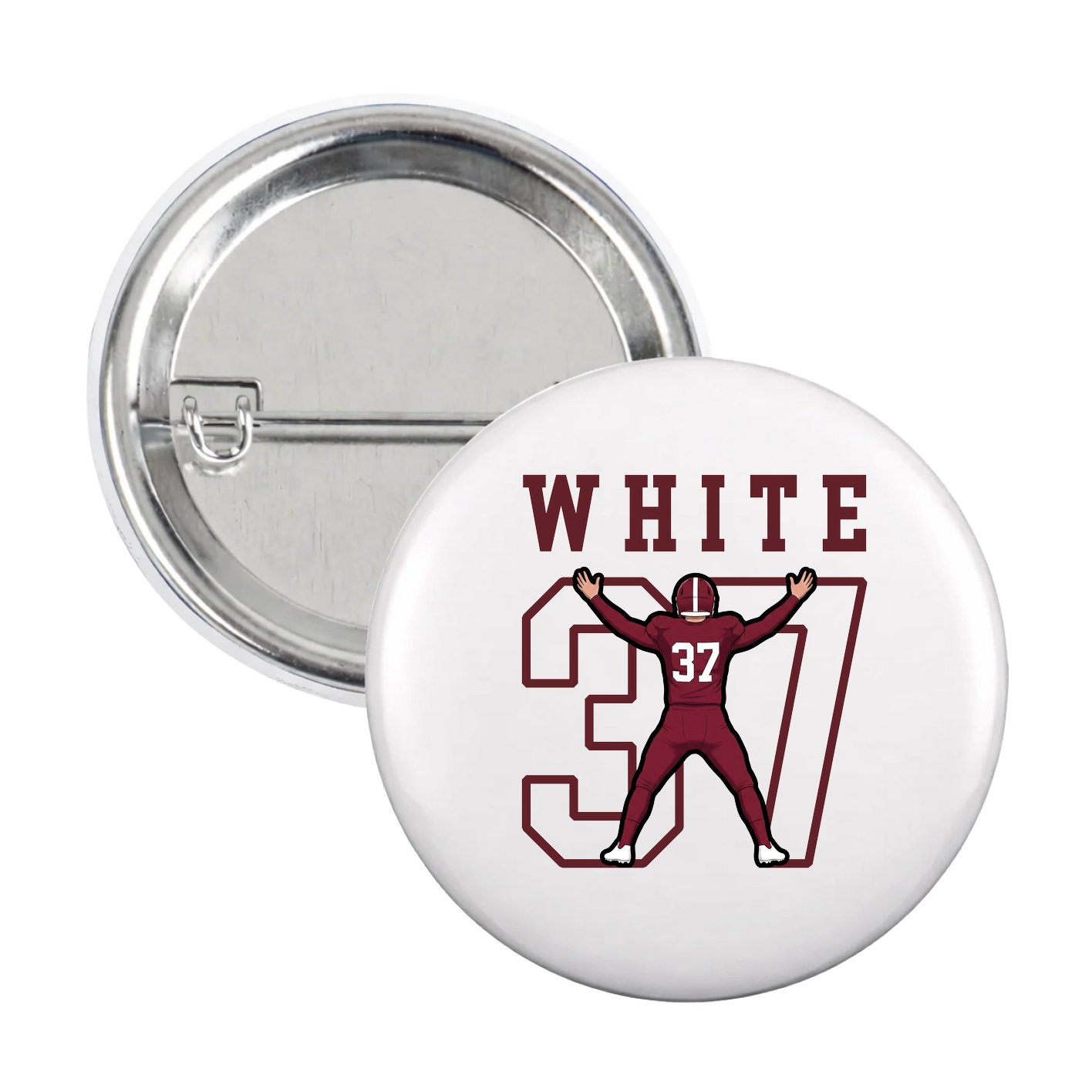 Game Day Button — Shirsey in White