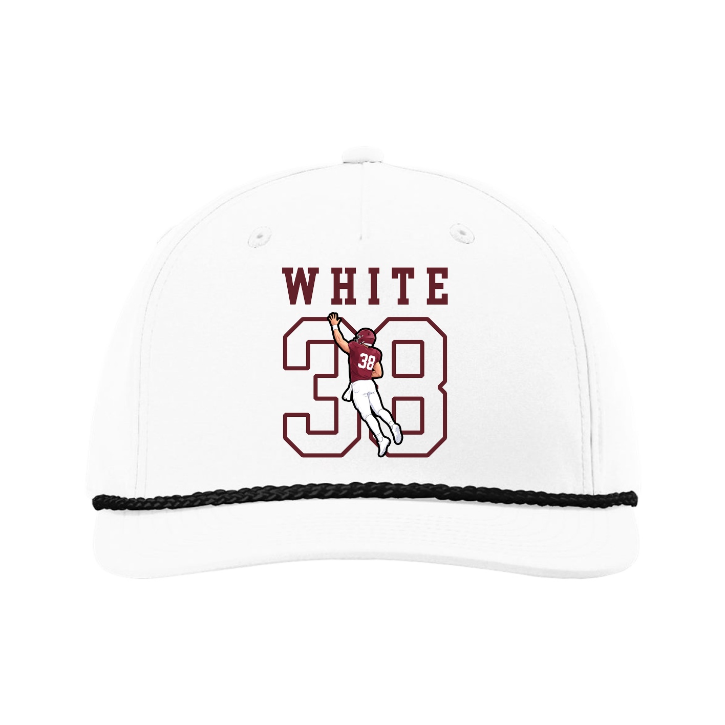 Five-Panel Classic Rope Cap — Shirsey in White