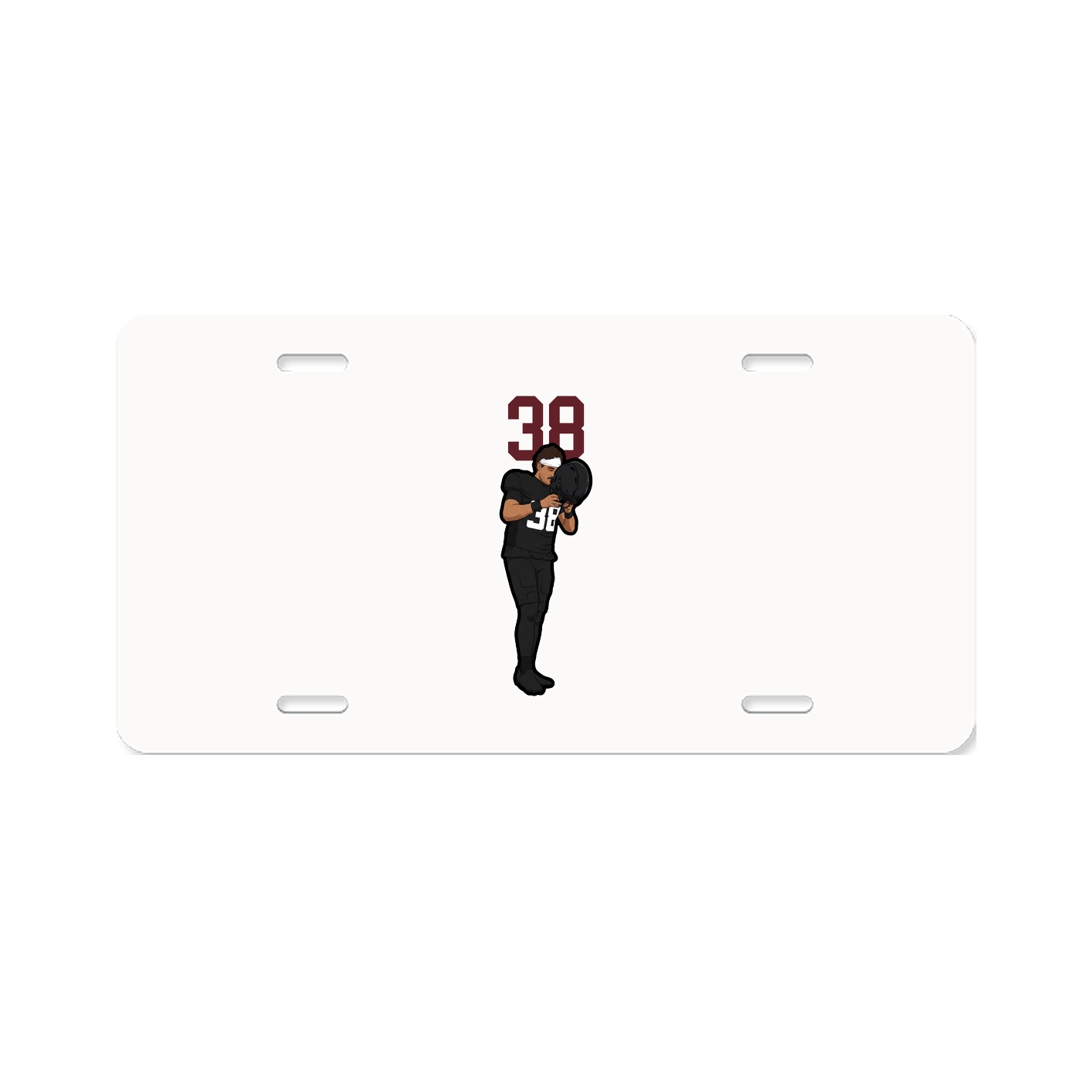 License Plate — Number Top in Classic