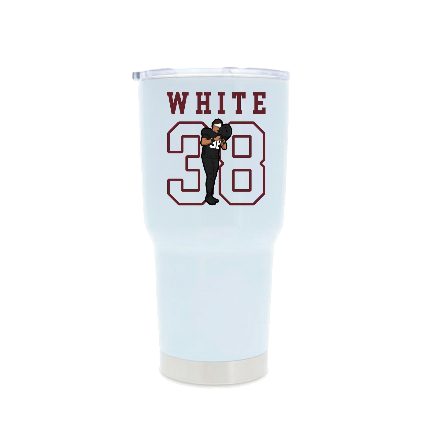 30oz Stainless Steel Tumbler — Shirsey in White