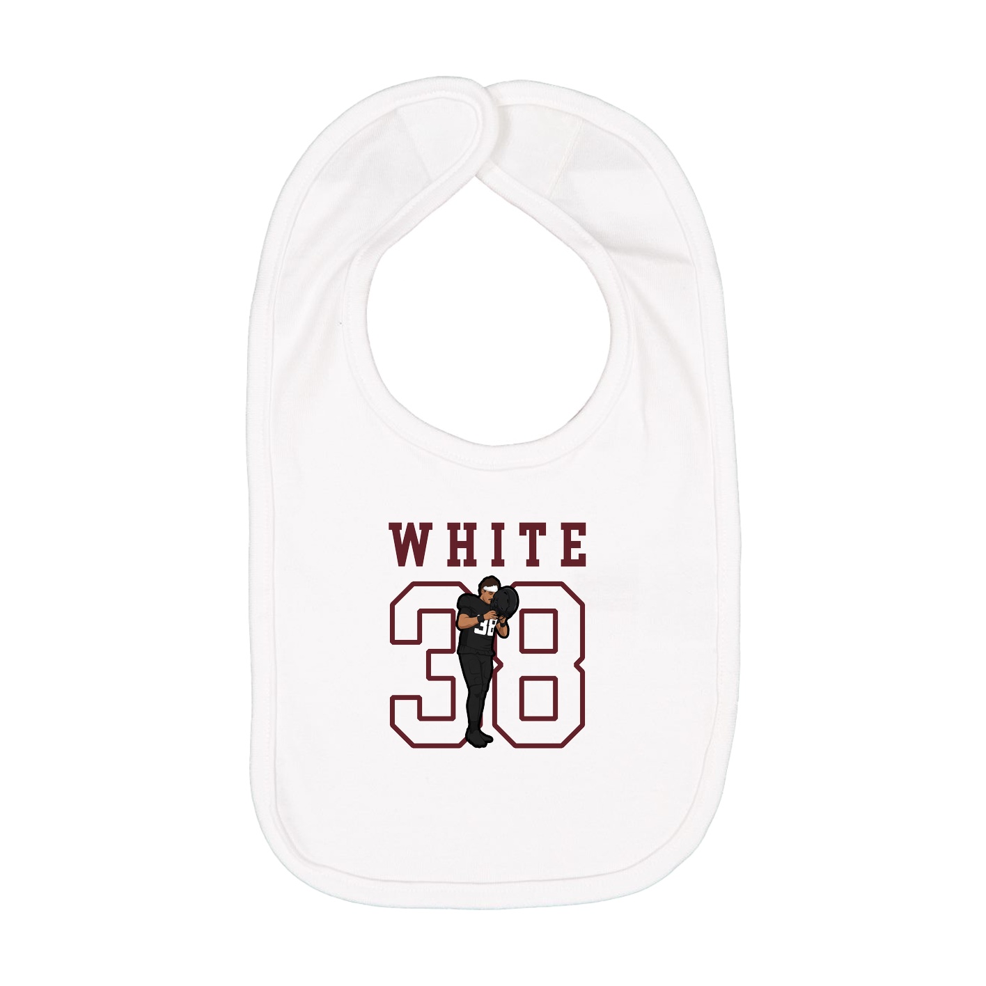 Infant Bib — Shirsey in White