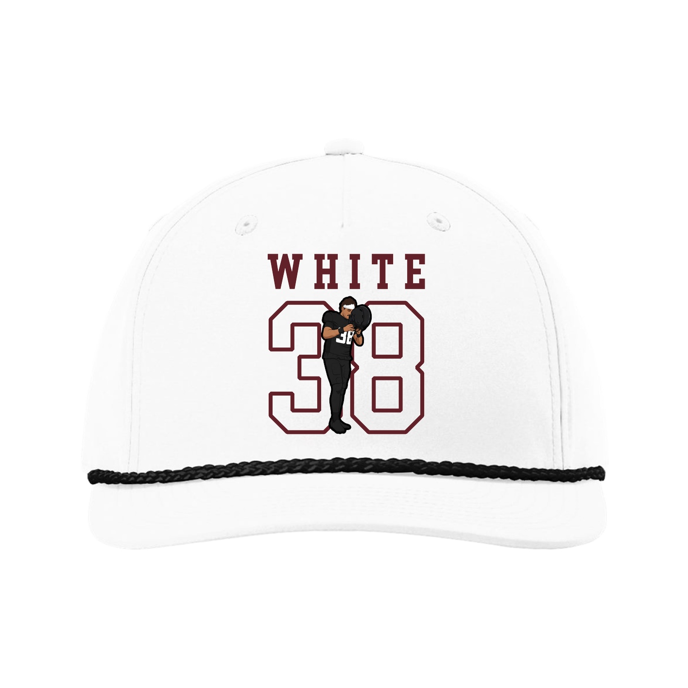 Five-Panel Classic Rope Cap — Shirsey in White