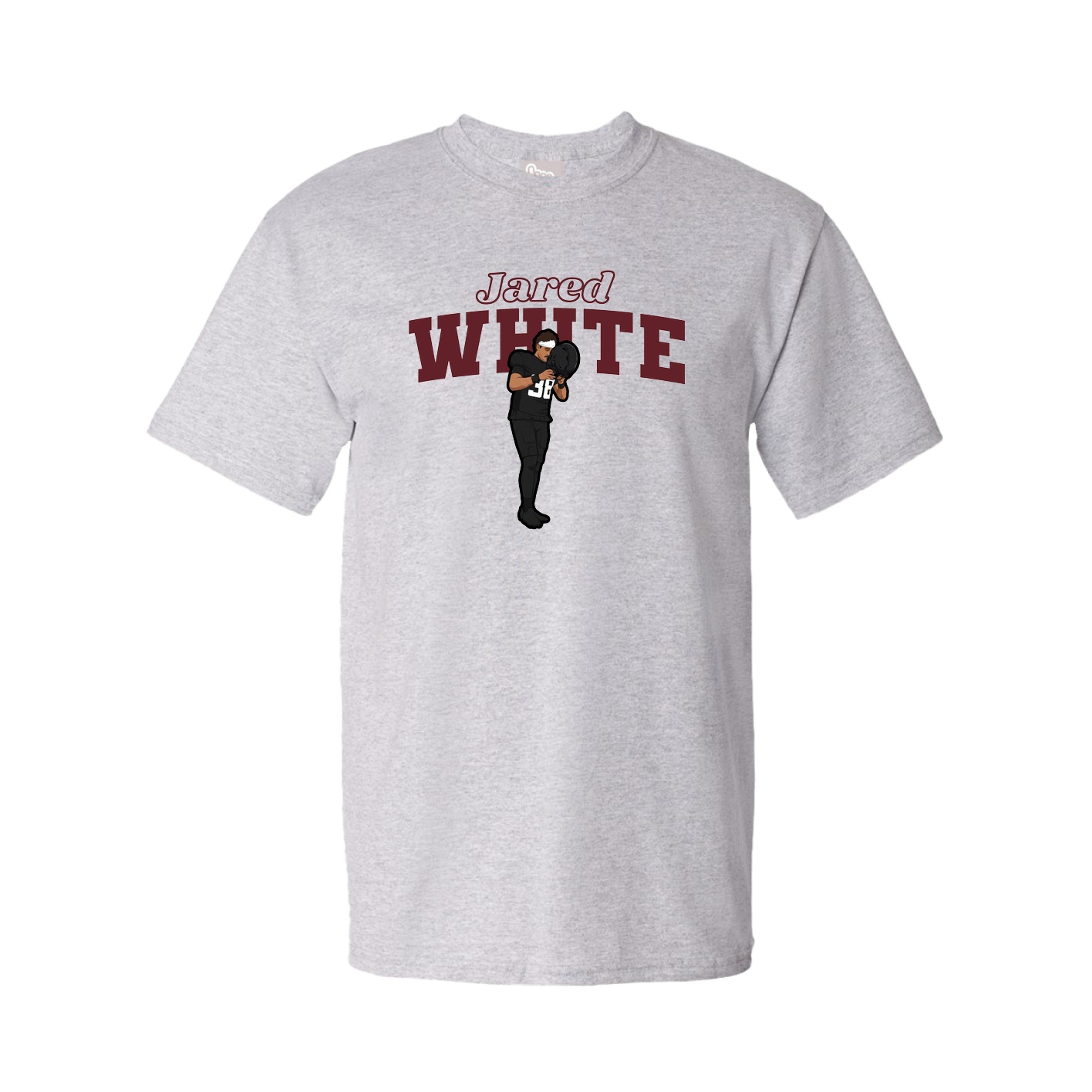 Youth Tee — Name Arch in Grey