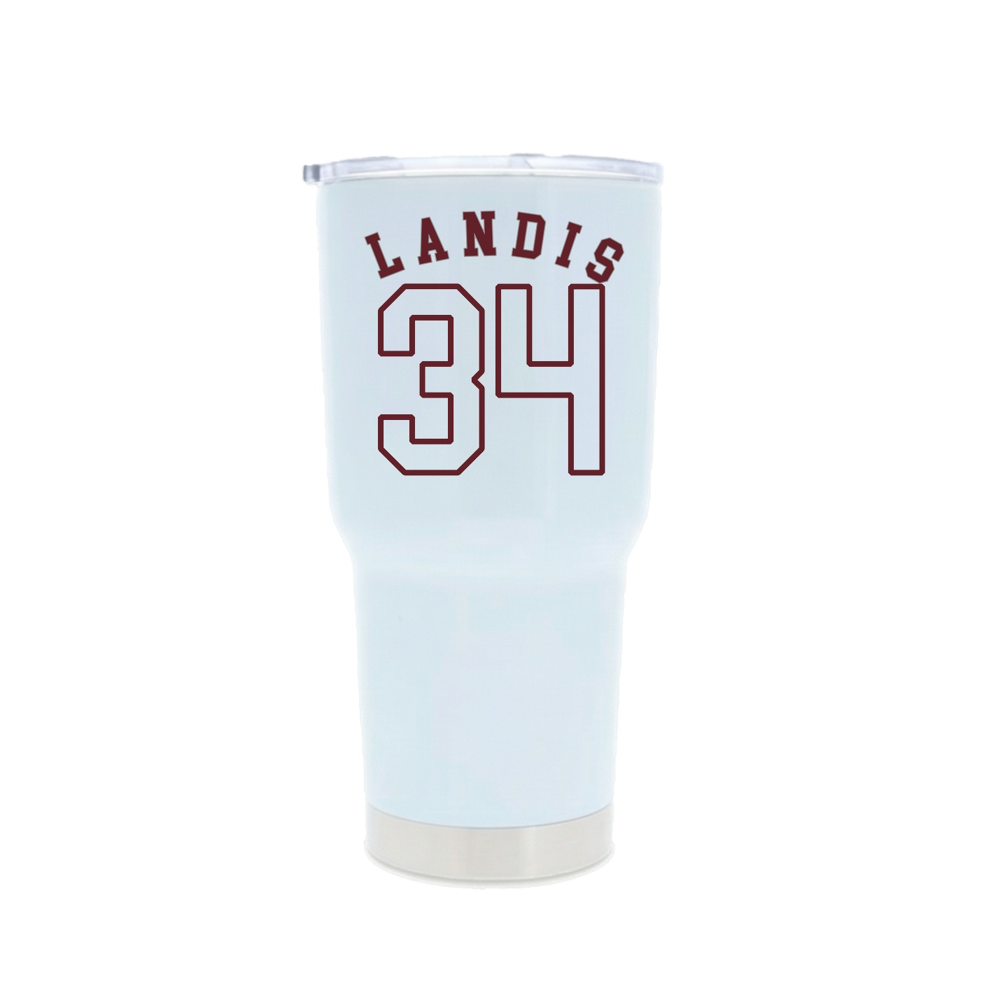 30oz Stainless Steel Tumbler — Shirsey Arch in White