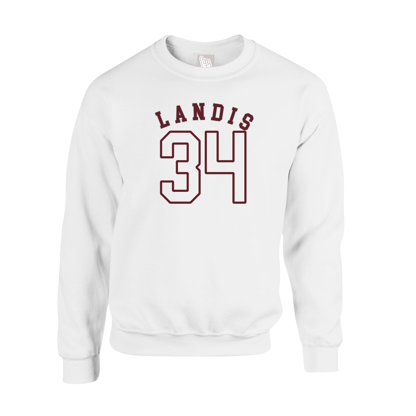 Fleece Crew — Shirsey Arch in White