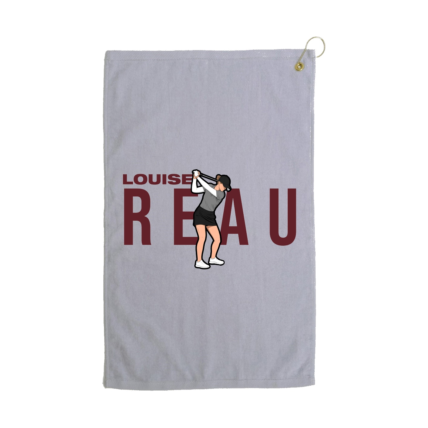 Golf Towel — Player Name in Grey