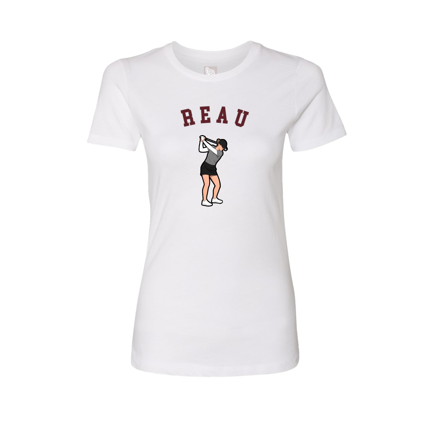 Fitted Women's Tee — Shirsey Arch in White