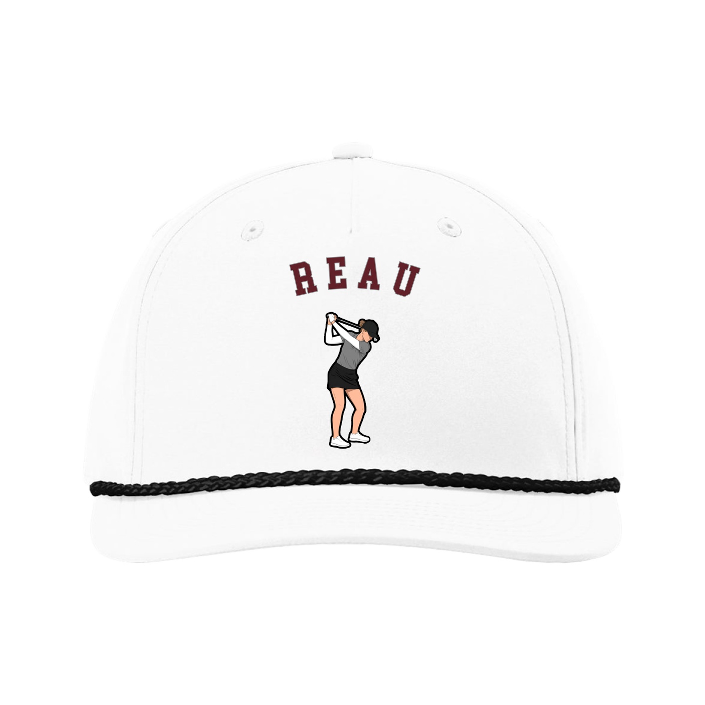 Five-Panel Classic Rope Cap — Shirsey Arch in White