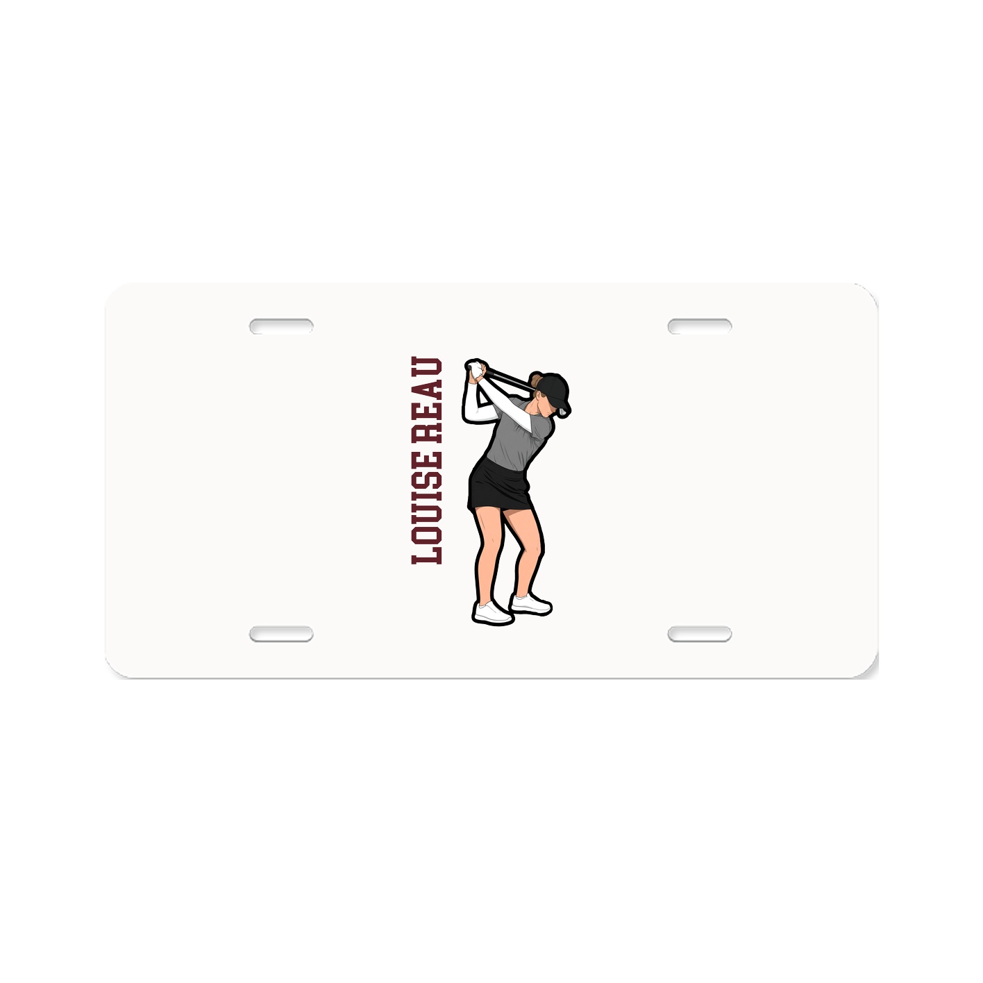 License Plate — Name Vertical in Classic