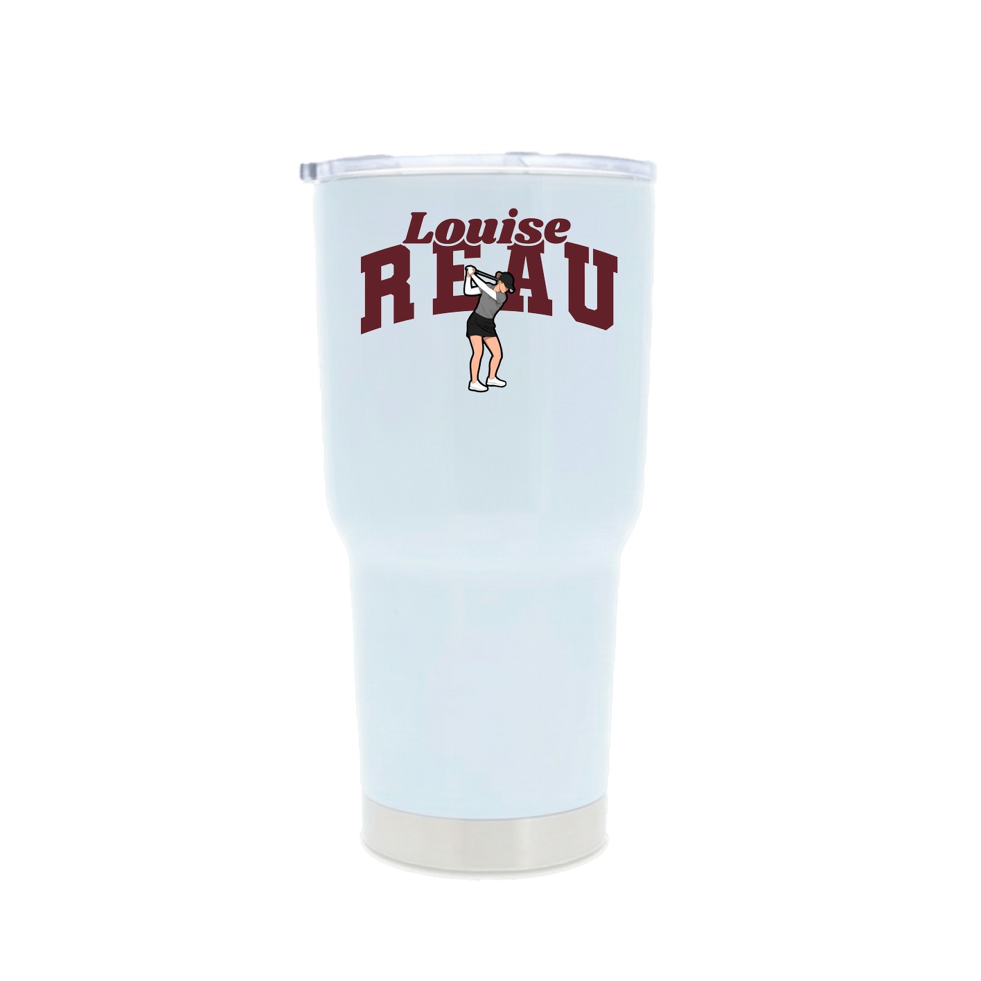 30oz Stainless Steel Tumbler — Signature Arch in White