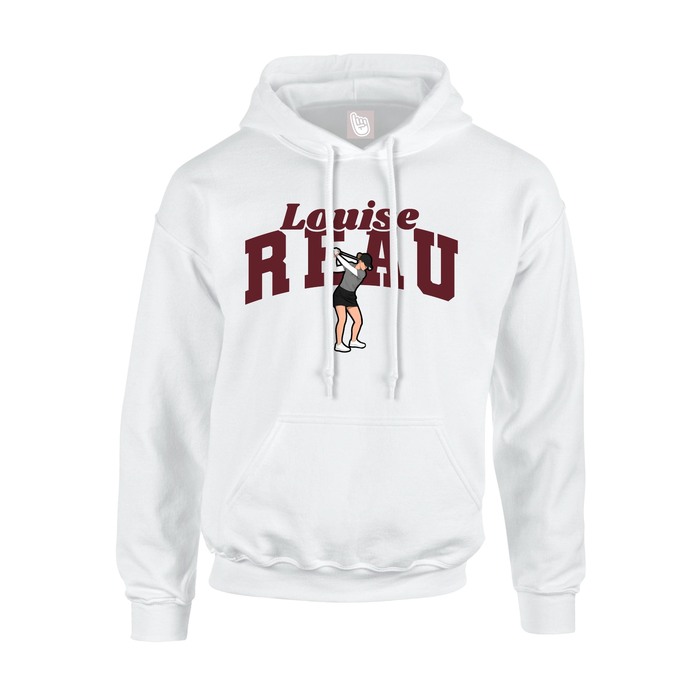 Youth Hoodie — Signature Arch in White